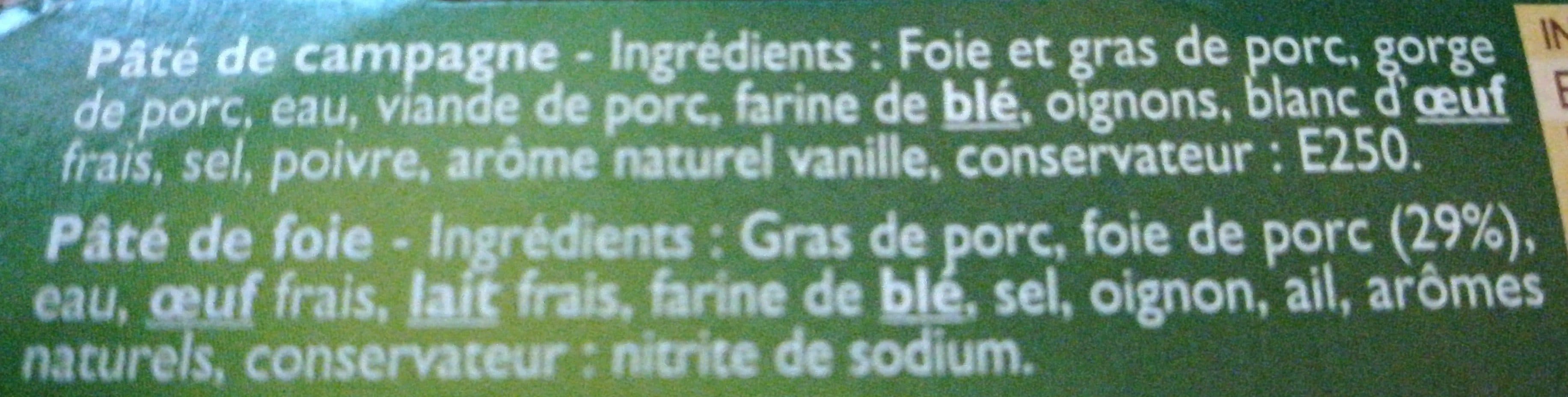 William Saurin 1 Pâté de Campagne et 2 Pâtés de Foie packshot