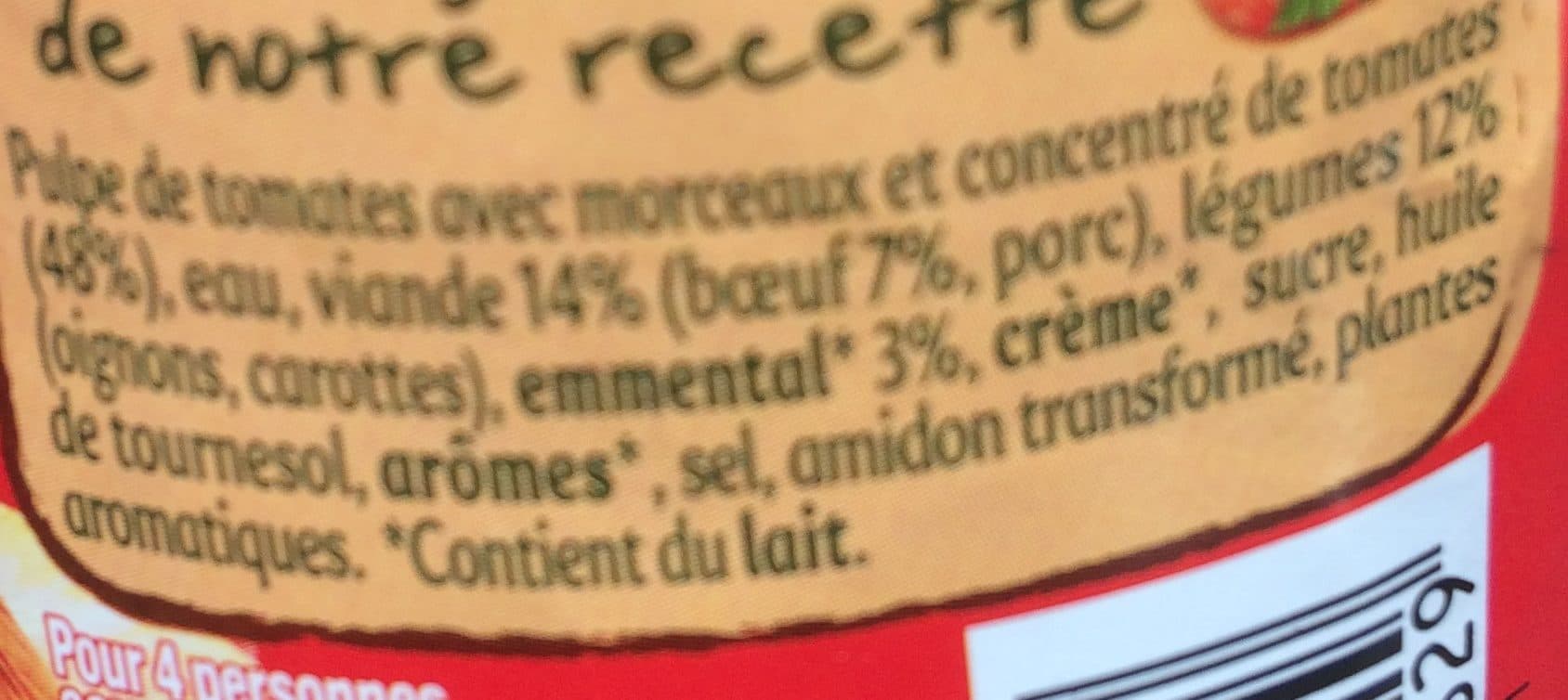 Panzani Bolognaise emmental (sauce) packshot