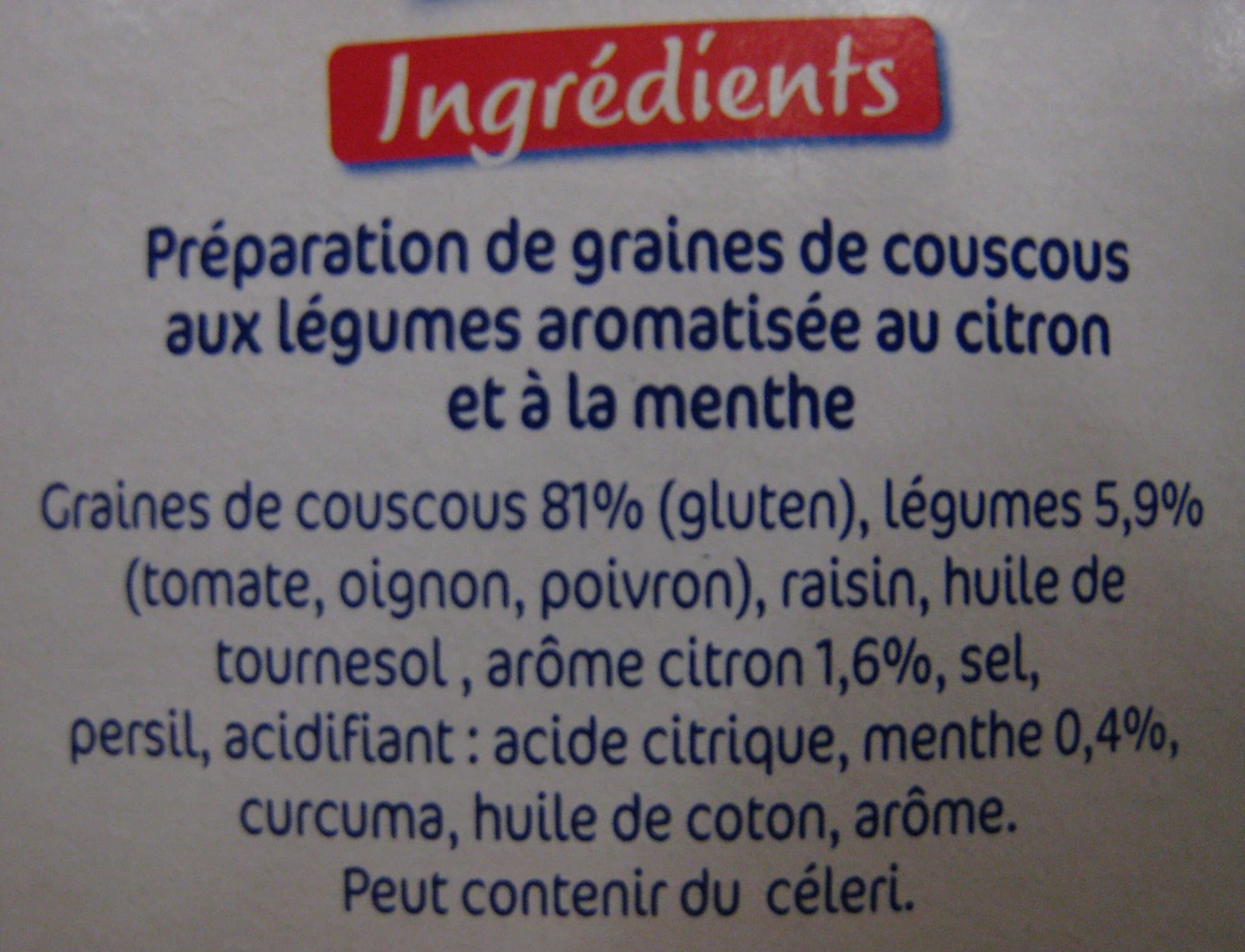 Lustucru Taboulé à l'Orientale Petits légumes & menthe packshot