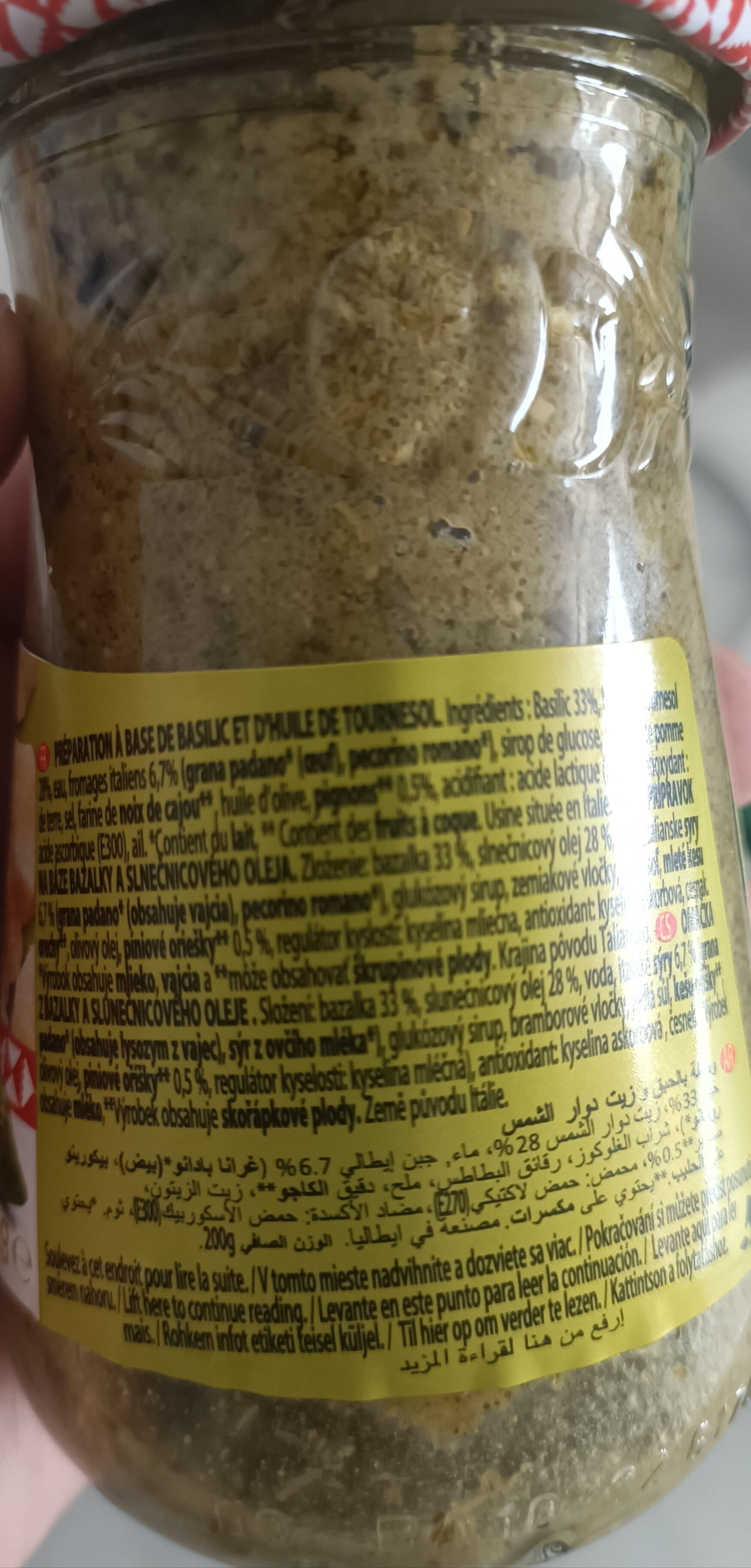 PANZANI Pesto basilico packshot
