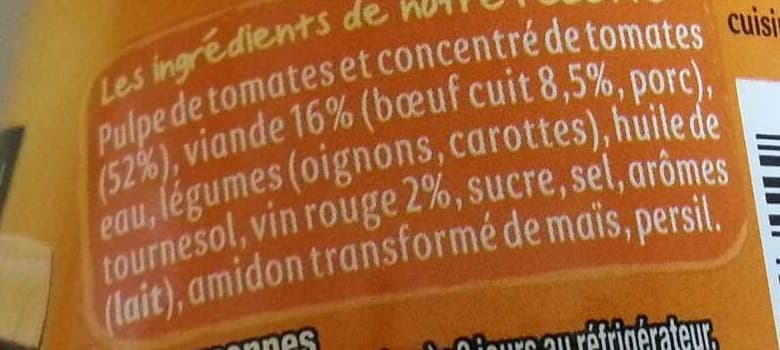 Panzani Sauce Bolognaise Bourguignonne Viande Extra packshot
