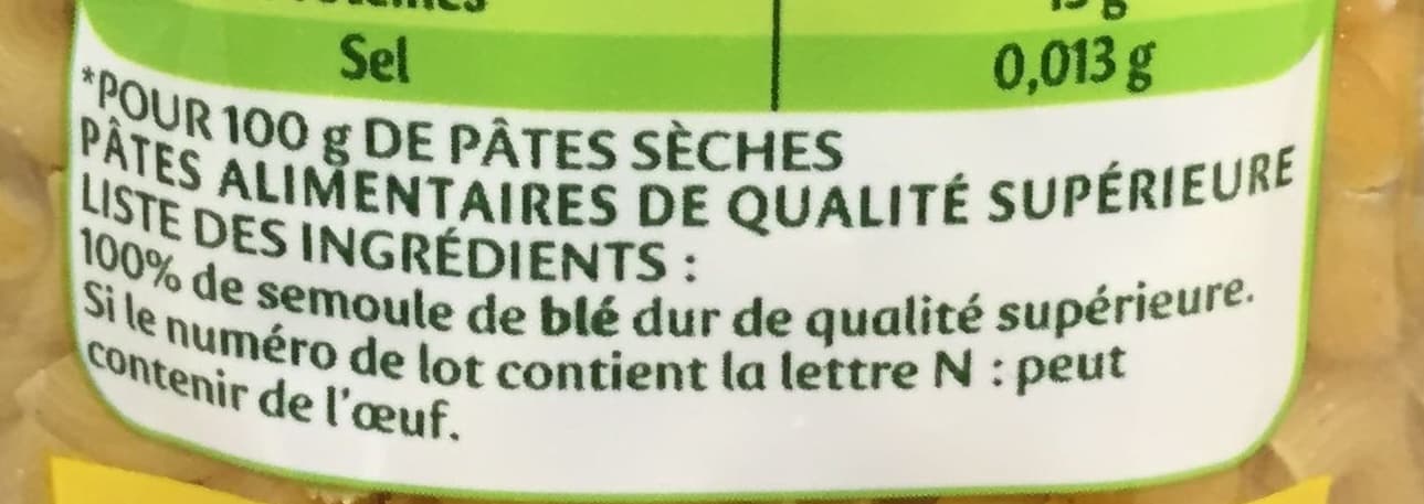 Panzani Les Maxi Plaisir : Coquillettes packshot