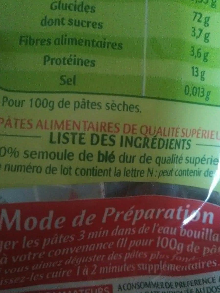 Panzani Lot de 2 paquets de Coquillettes cuisson 3 min 500 g packshot