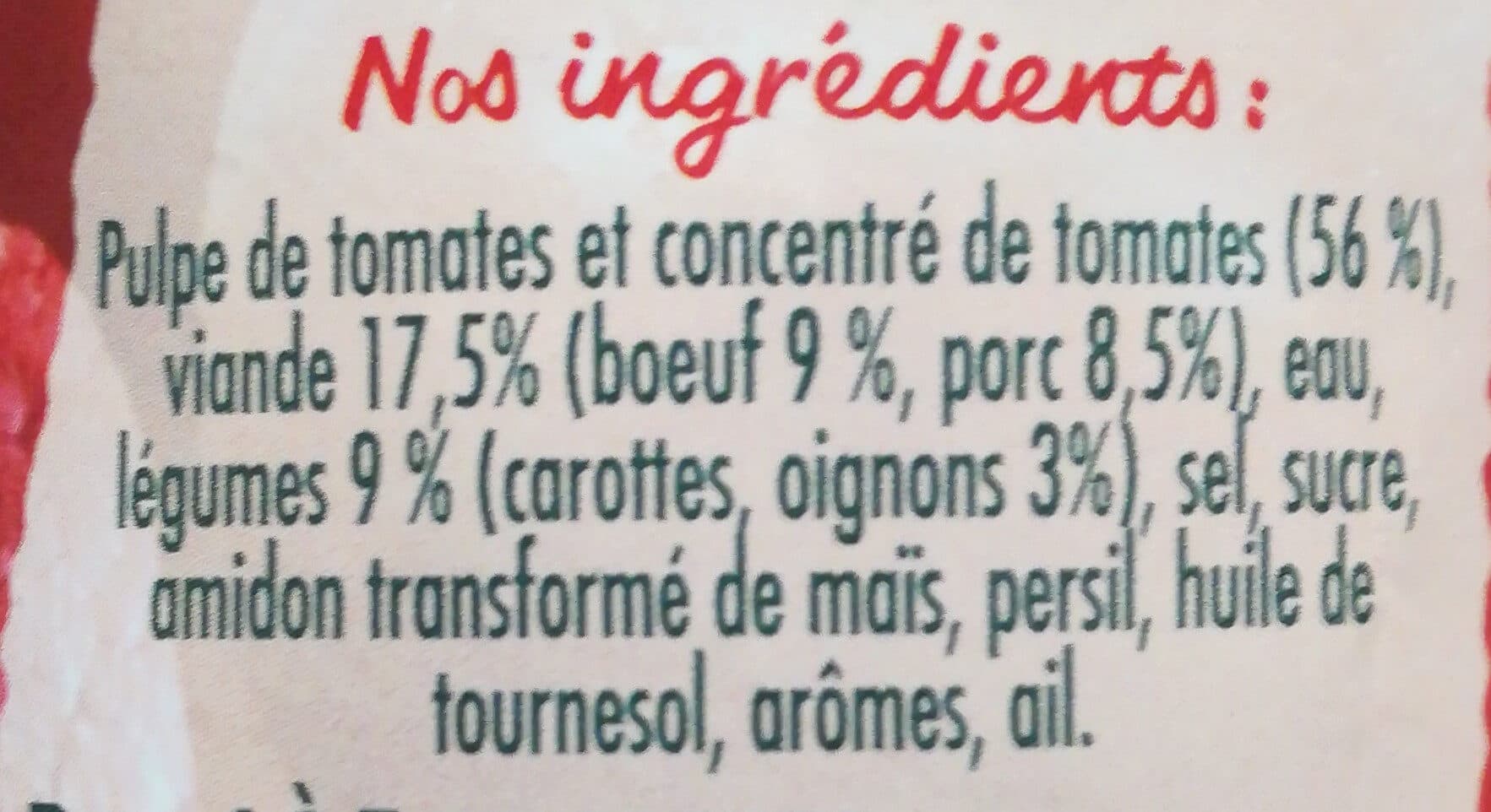 Panzani Panzani sauce bolognaise 500g packshot