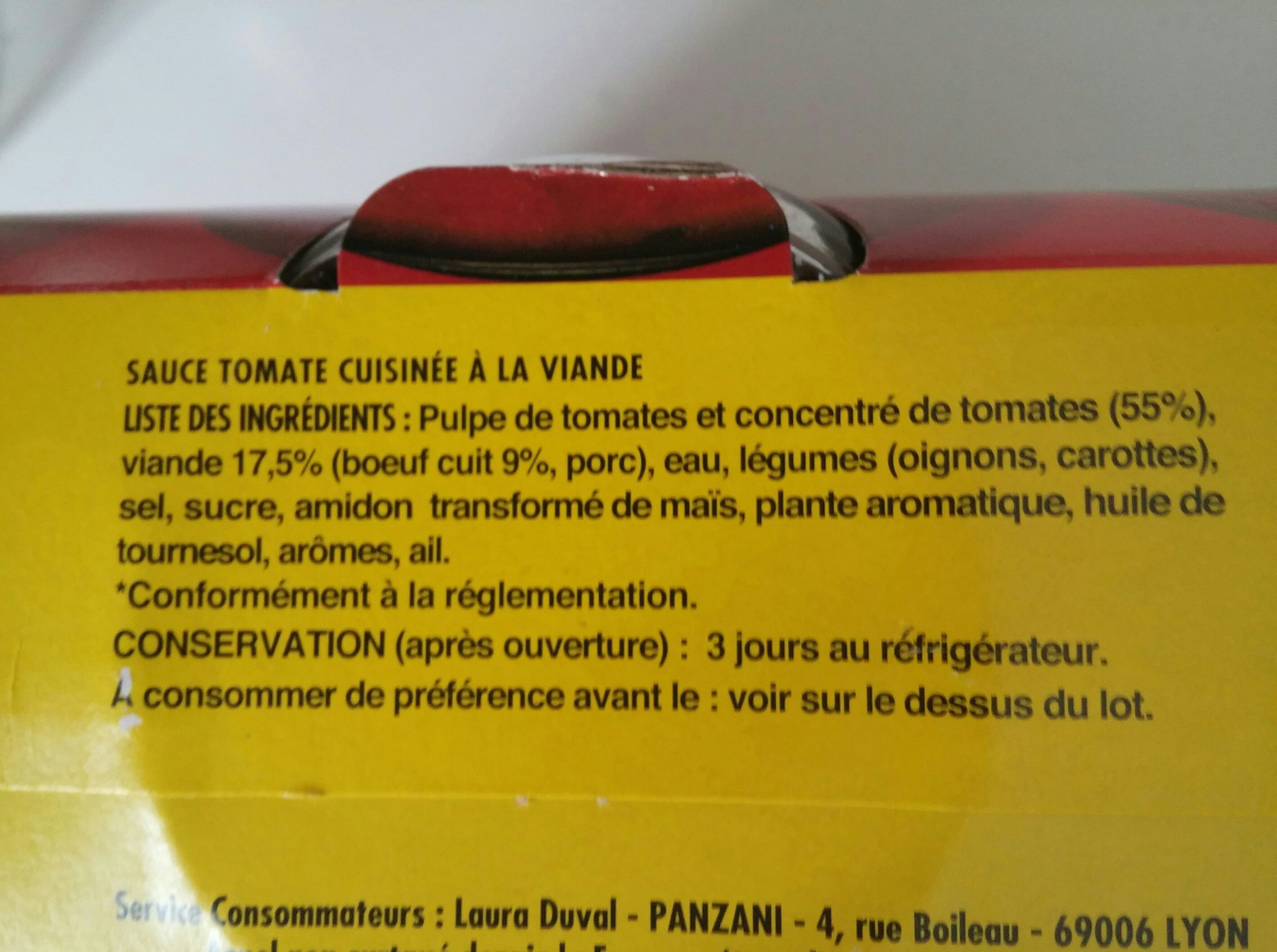 Panzani Sauce tomate packshot