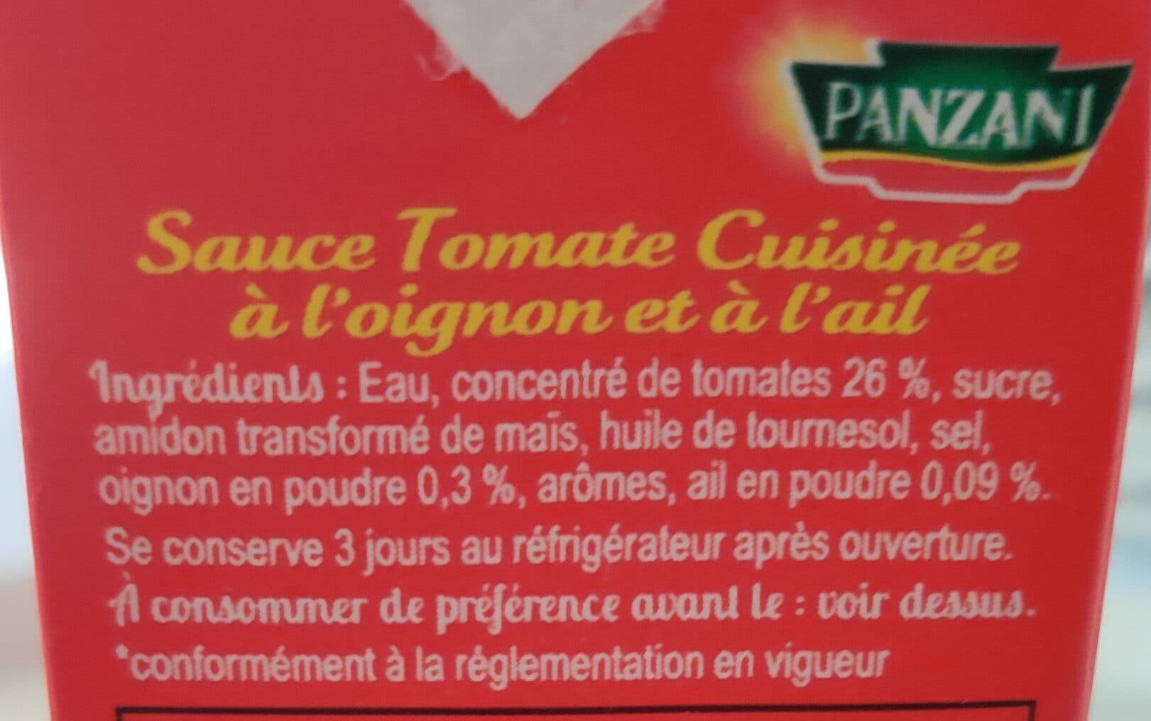 Panzani Panzani sce brique tomate cuisinee ail & oignons 500g packshot