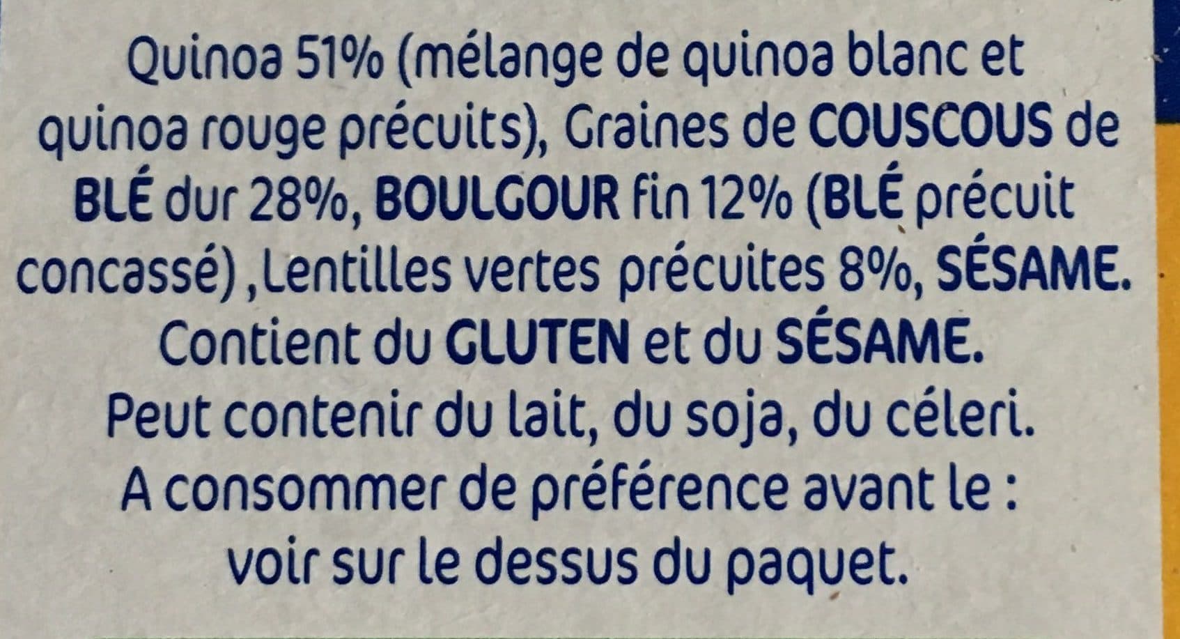 Lustucru Lustucru quinoa facile duo de quinoa ble lentilles 300gr packshot