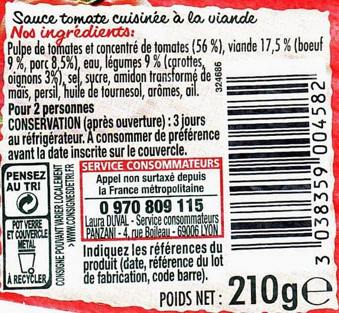 Panzani Bolognaise packshot