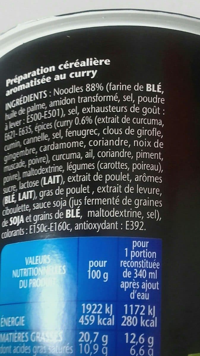 Lustucru Banzai noodle saveur Curry packshot