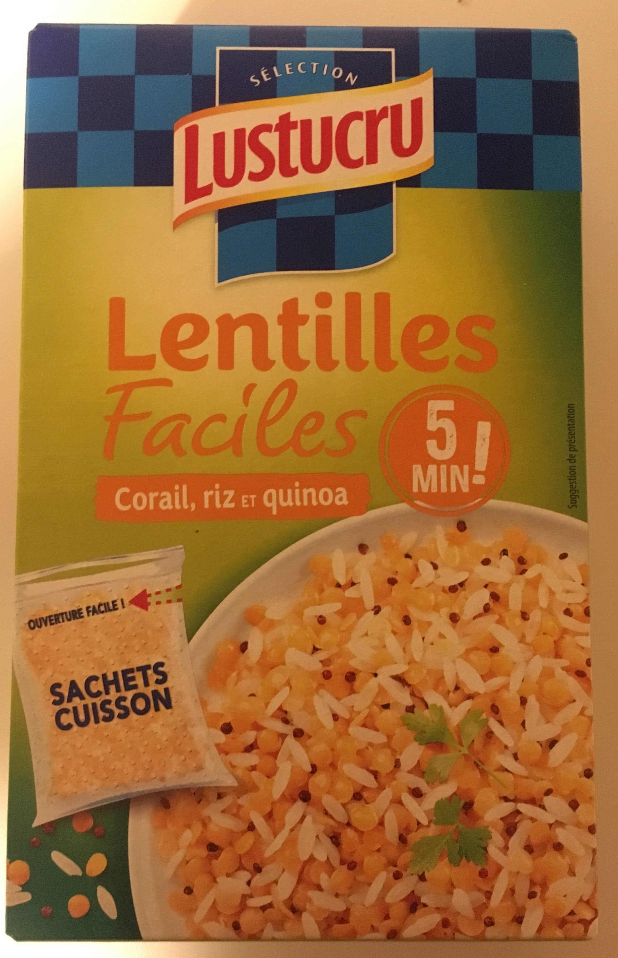 Lustucru Lentilles faciles packshot
