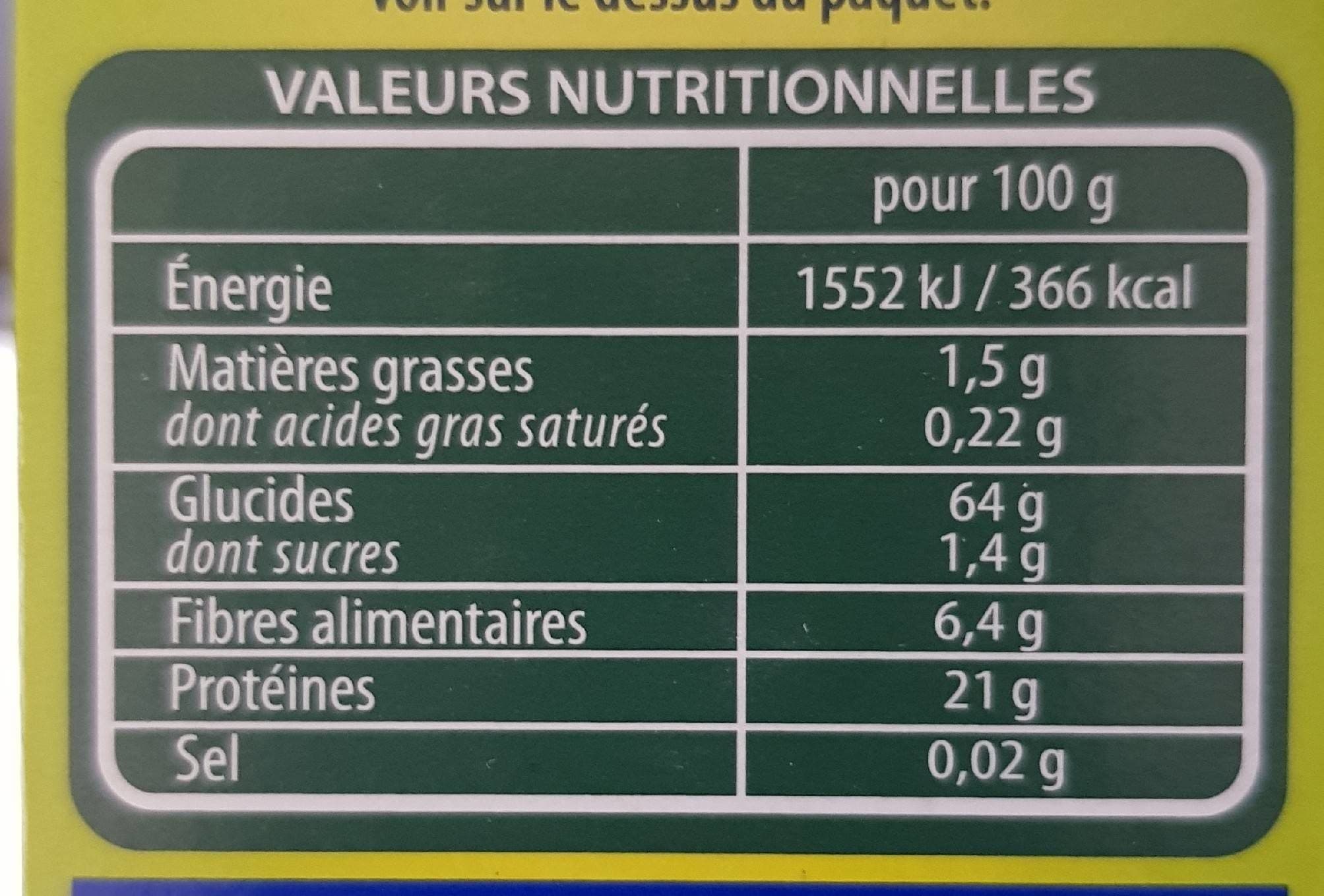 Lustucru Lentilles Faciles Vertes et Jaunes packshot