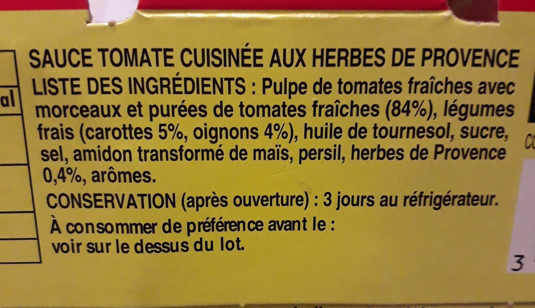 Panzani Sauce provençale packshot