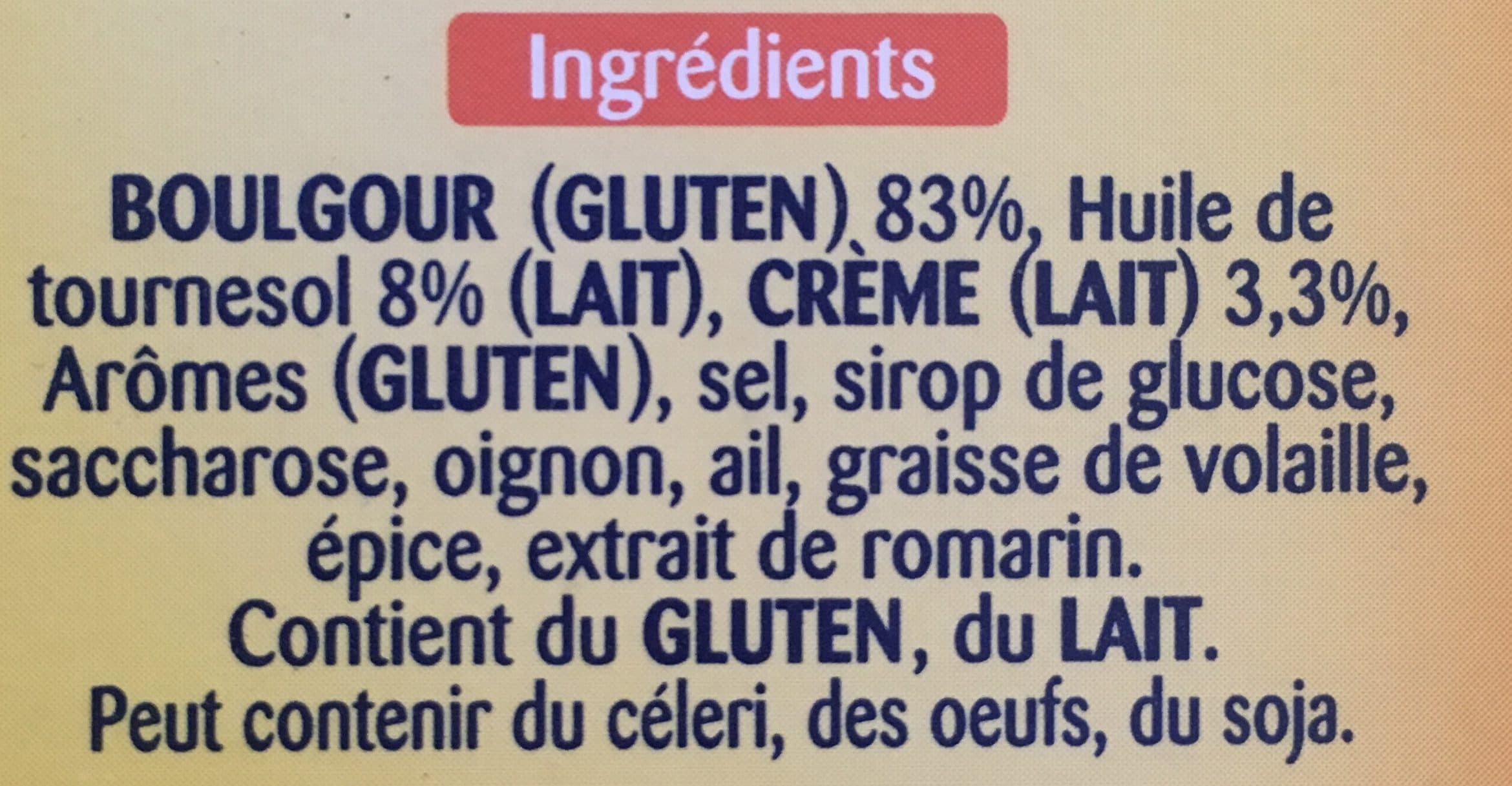 Lustucru Risotto de boulgour crémeux packshot