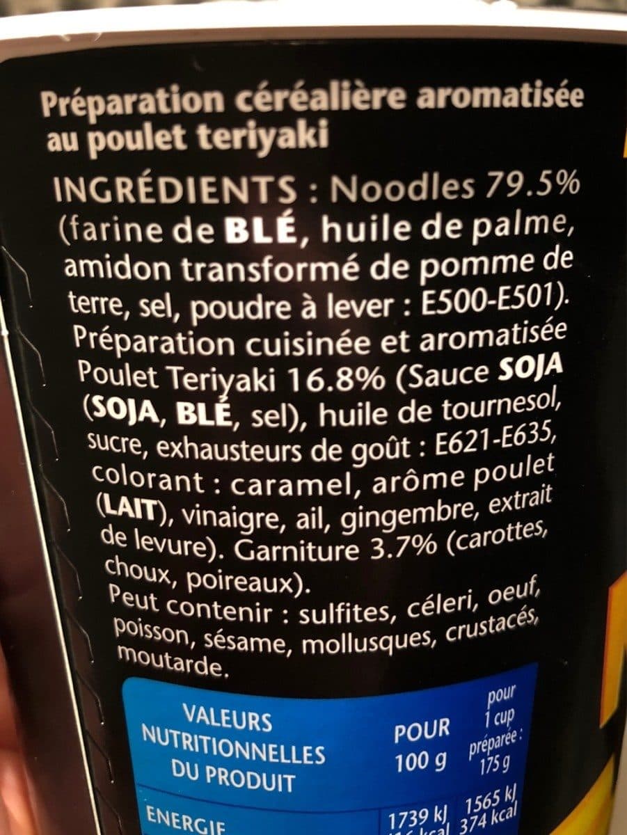 Lustucru Lustucru banzaï noodle nouilles sautées en sauce poulet teriyaki 90g packshot
