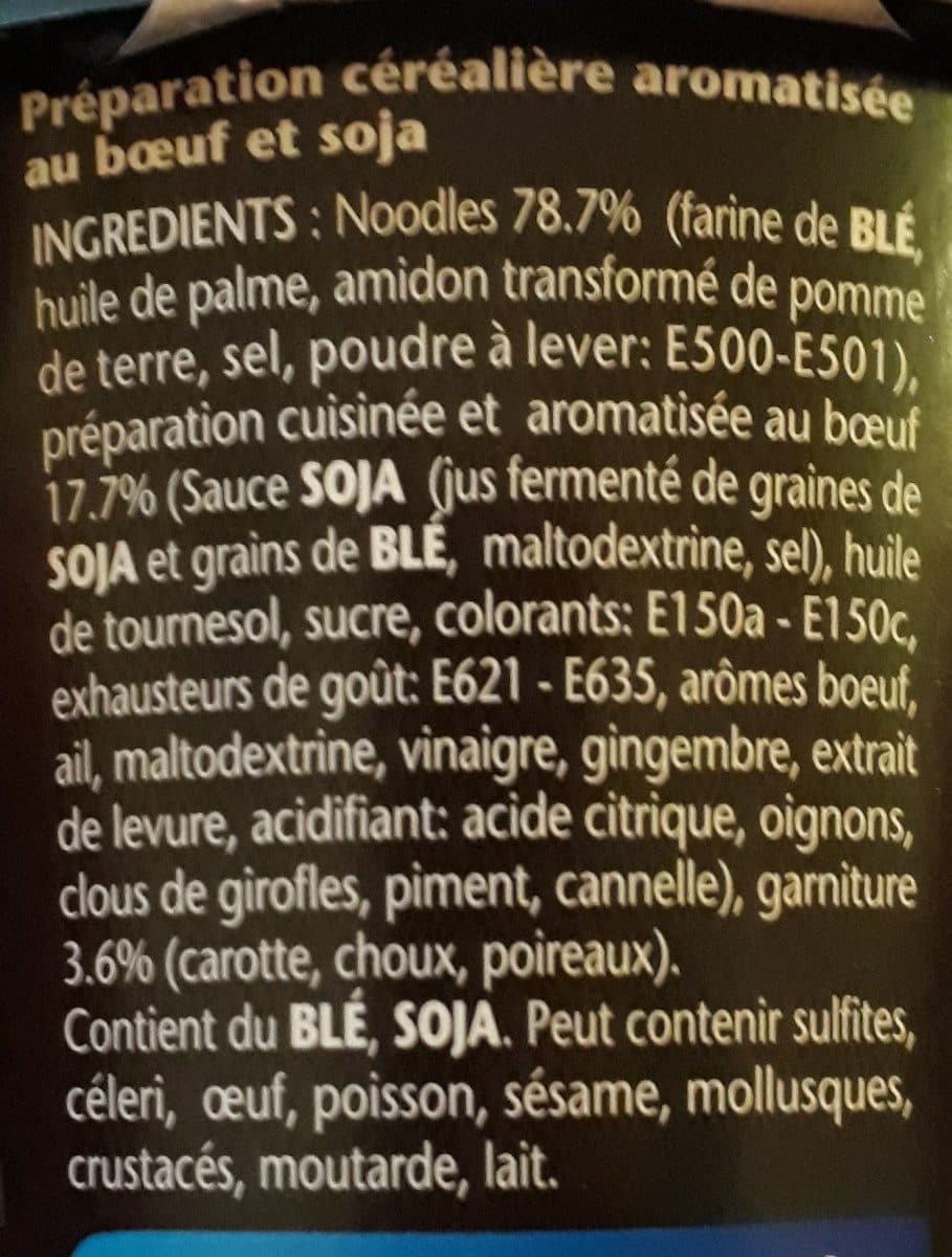 Lustucru Lustucru banzaï noodle nouilles sautées en sauce boeuf soja 90g packshot