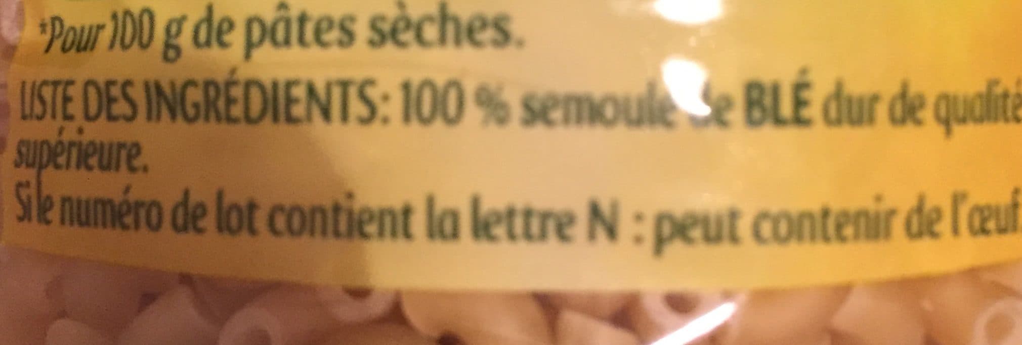 Panzani Pates panzani coquillettes 600g packshot