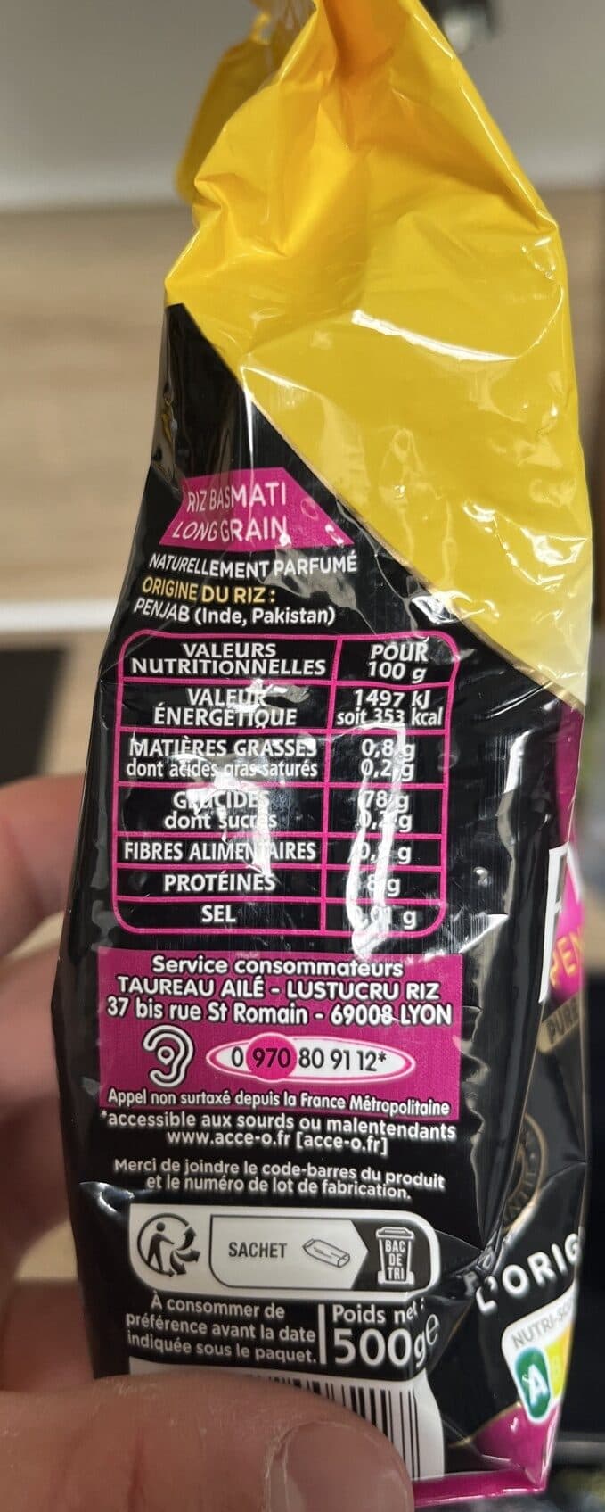 Taureau Ailé Rice Basmati packshot