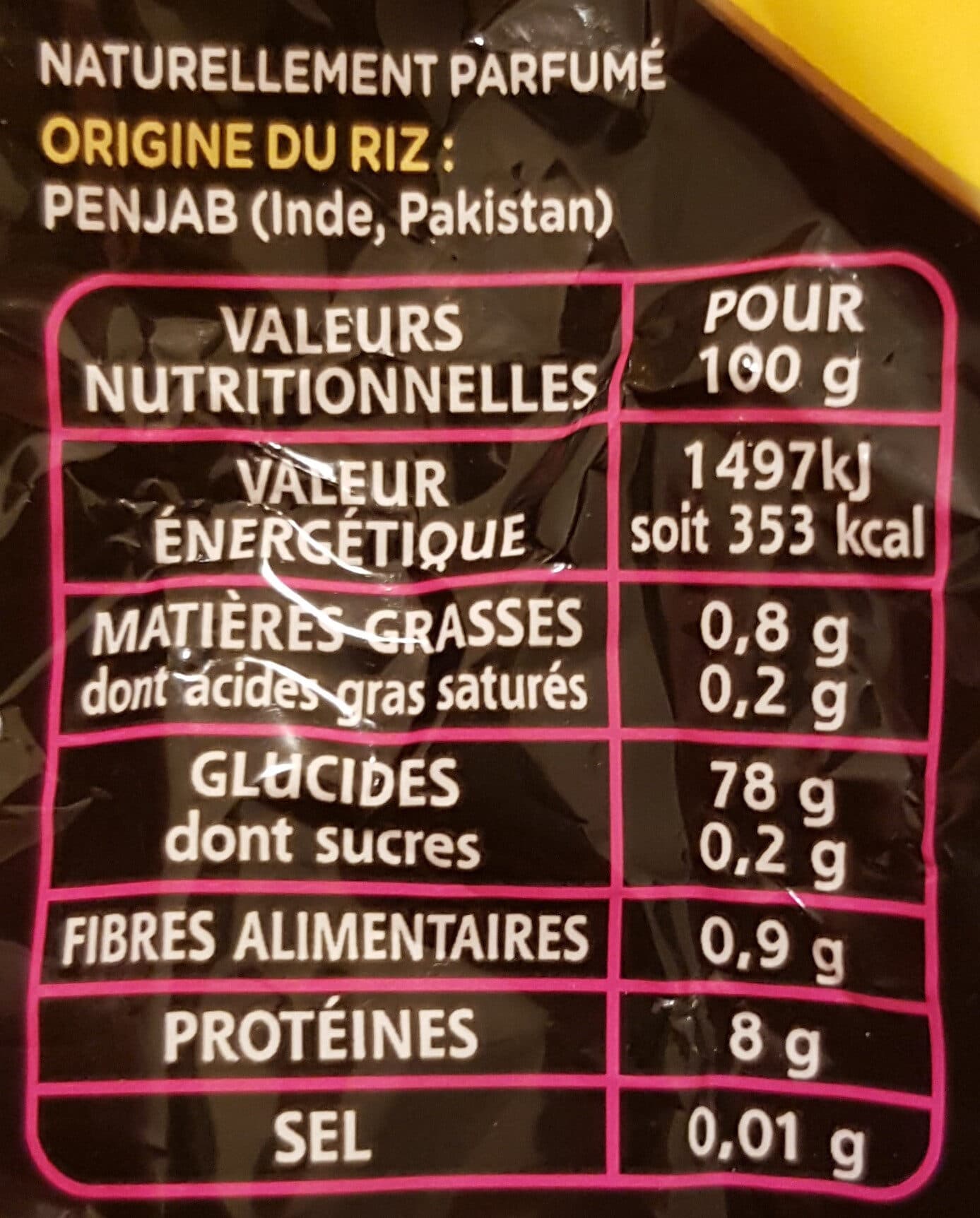 Taureau Ailé Riz basmati du Penjab packshot