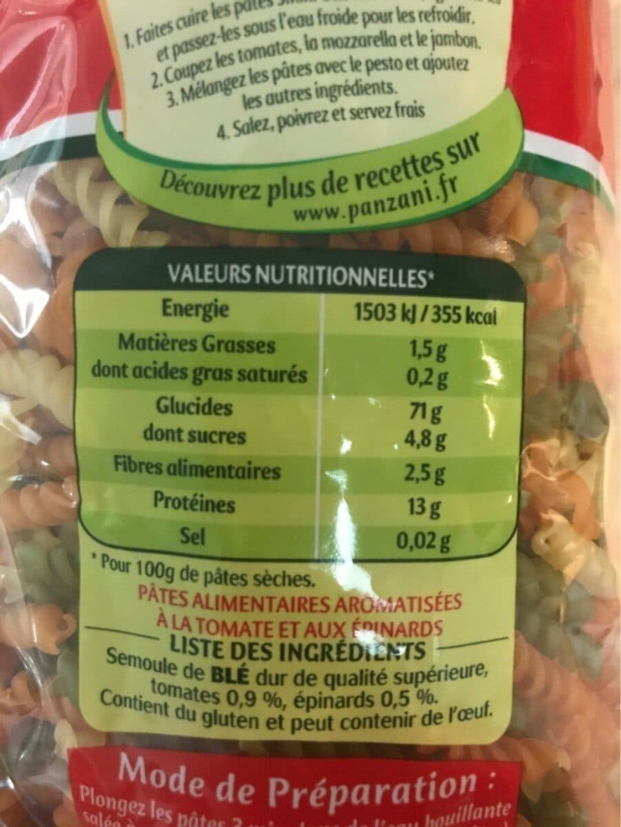 Panzani Panzani torti tomates & epinards 3 minutes 500g packshot