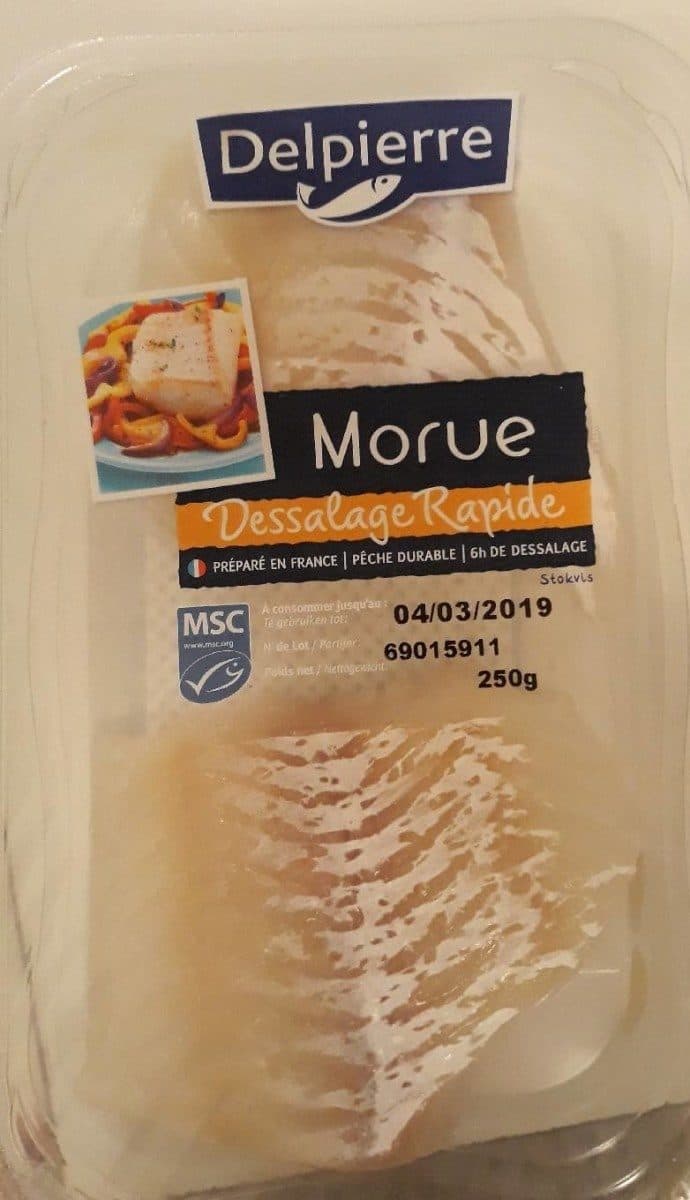 Delpierre Morue dessalage rapide packshot