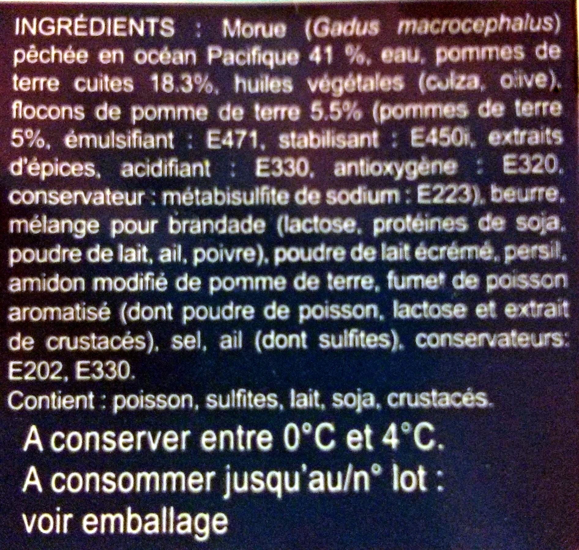 Sans marque Brandade de Morue Parmentière packshot