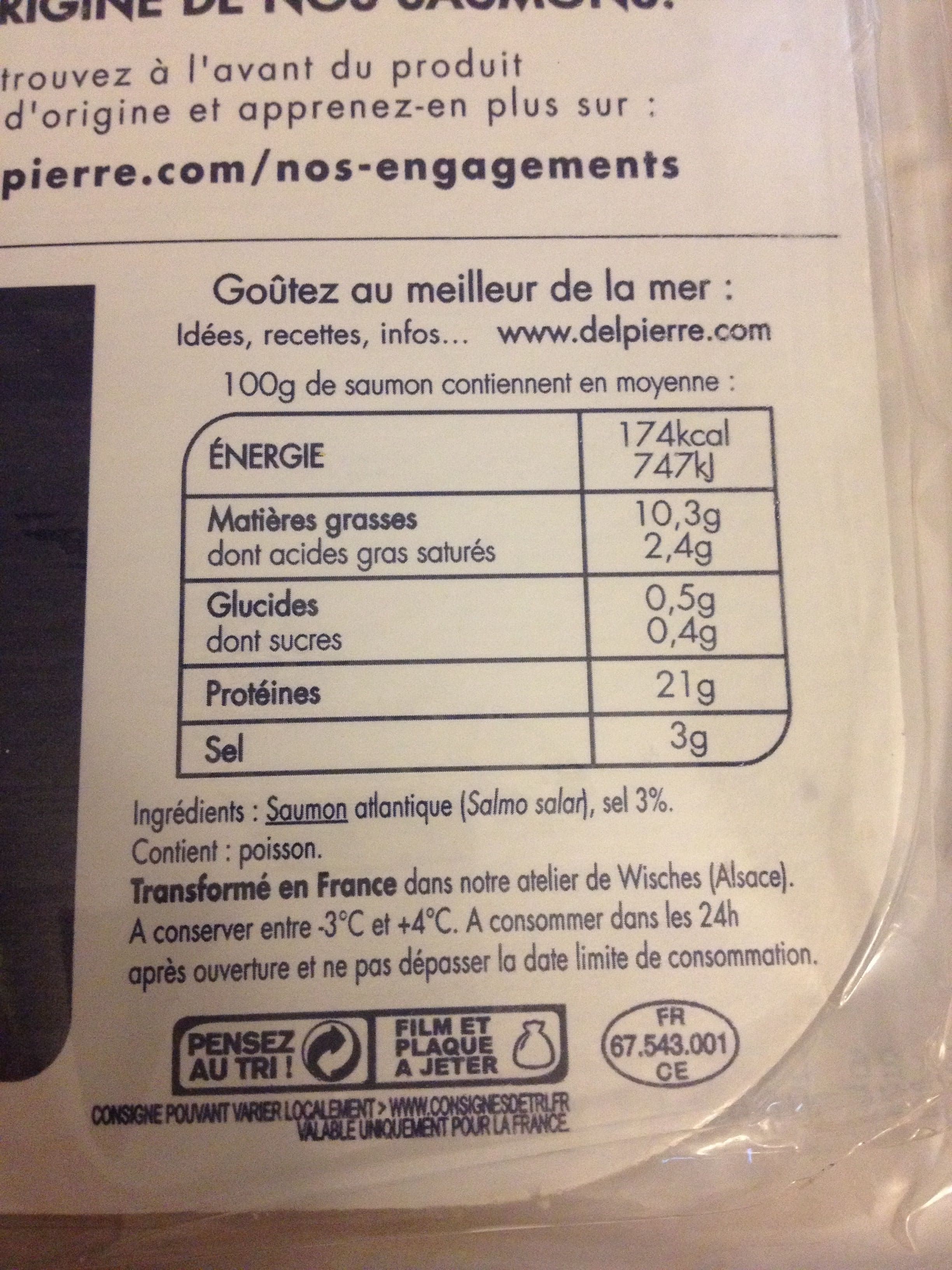 Delpierre Saumon fumé écosse packshot
