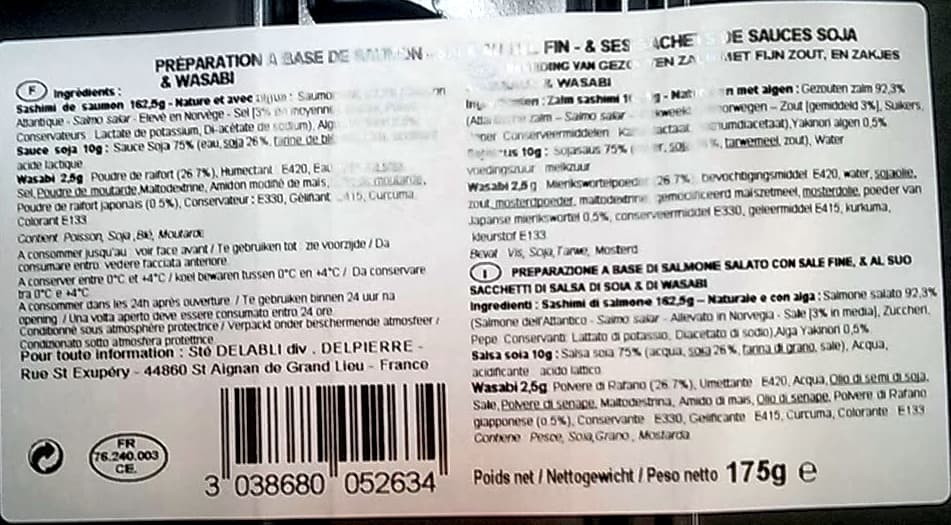 Delpierre Préparation à base de **** et wasabi packshot