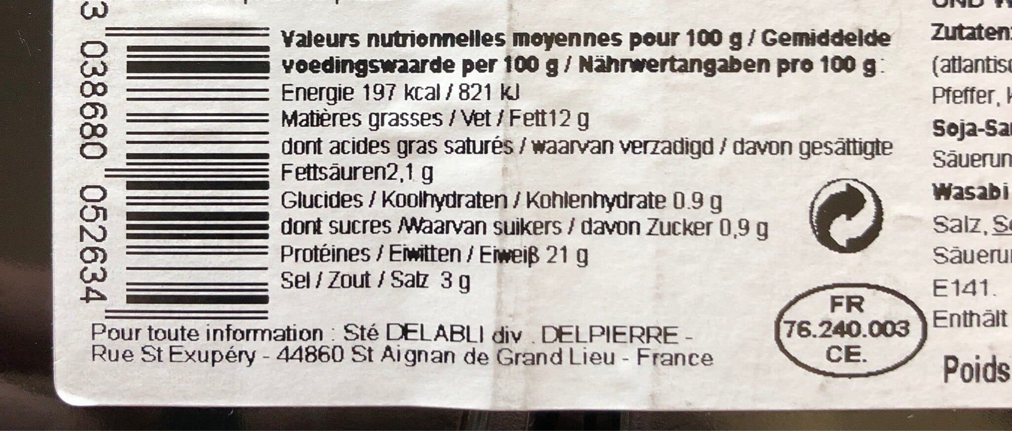 Delpierre Préparation à base de **** et wasabi packshot