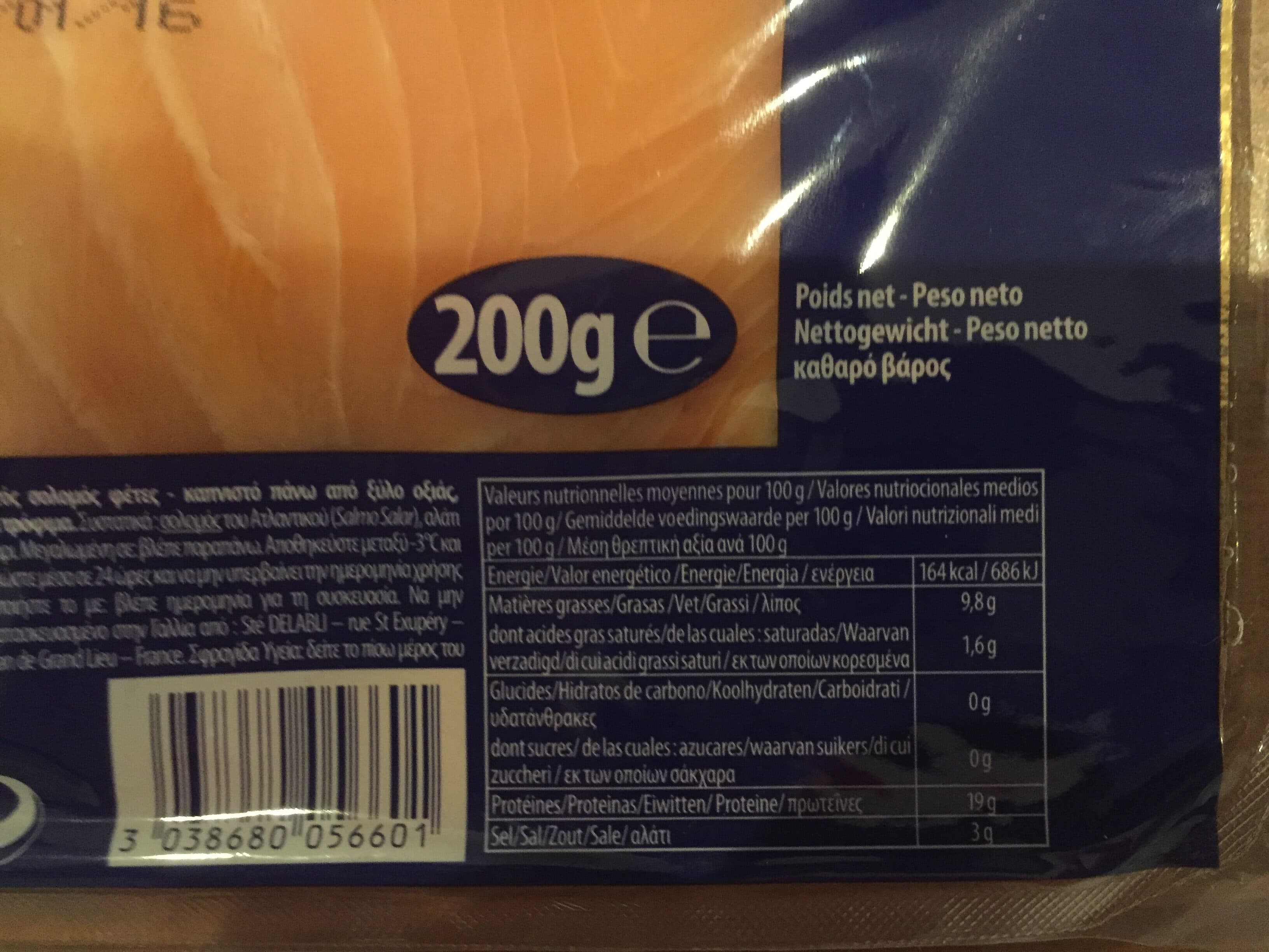 DELABLI Saumon Atlantique Fumé packshot