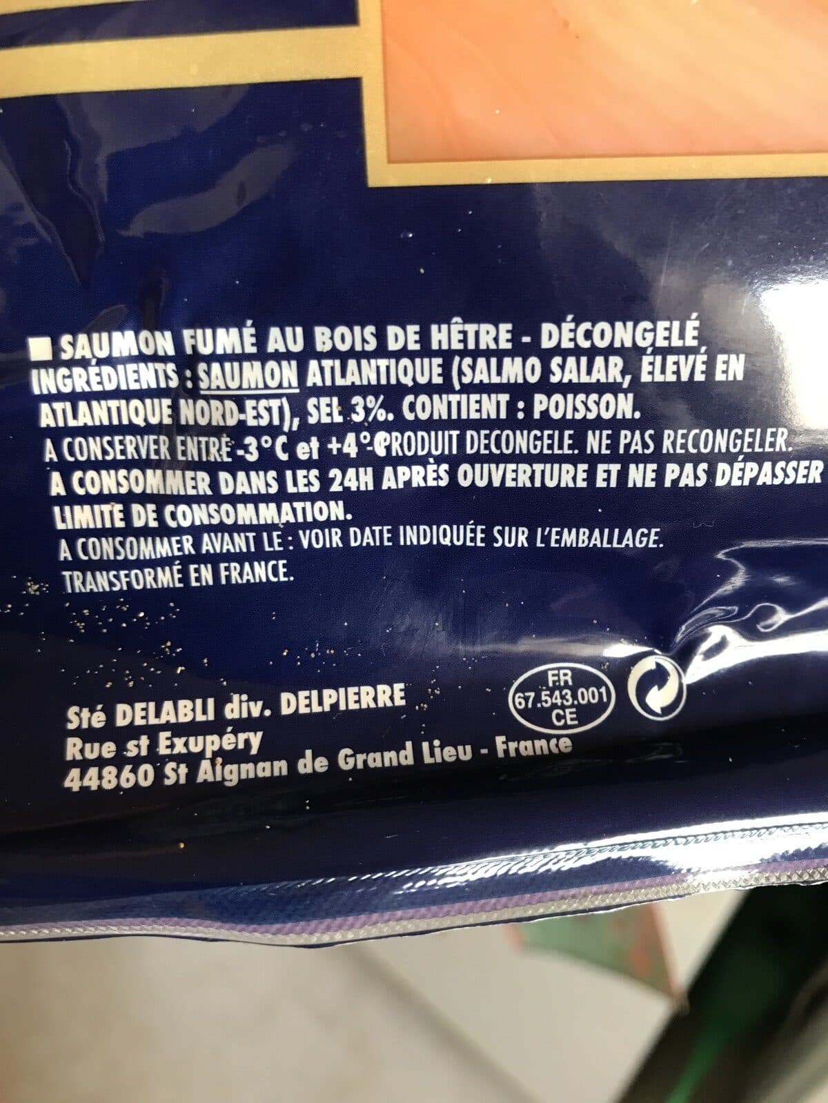 Delpierre Saumon Atlantique Fume packshot