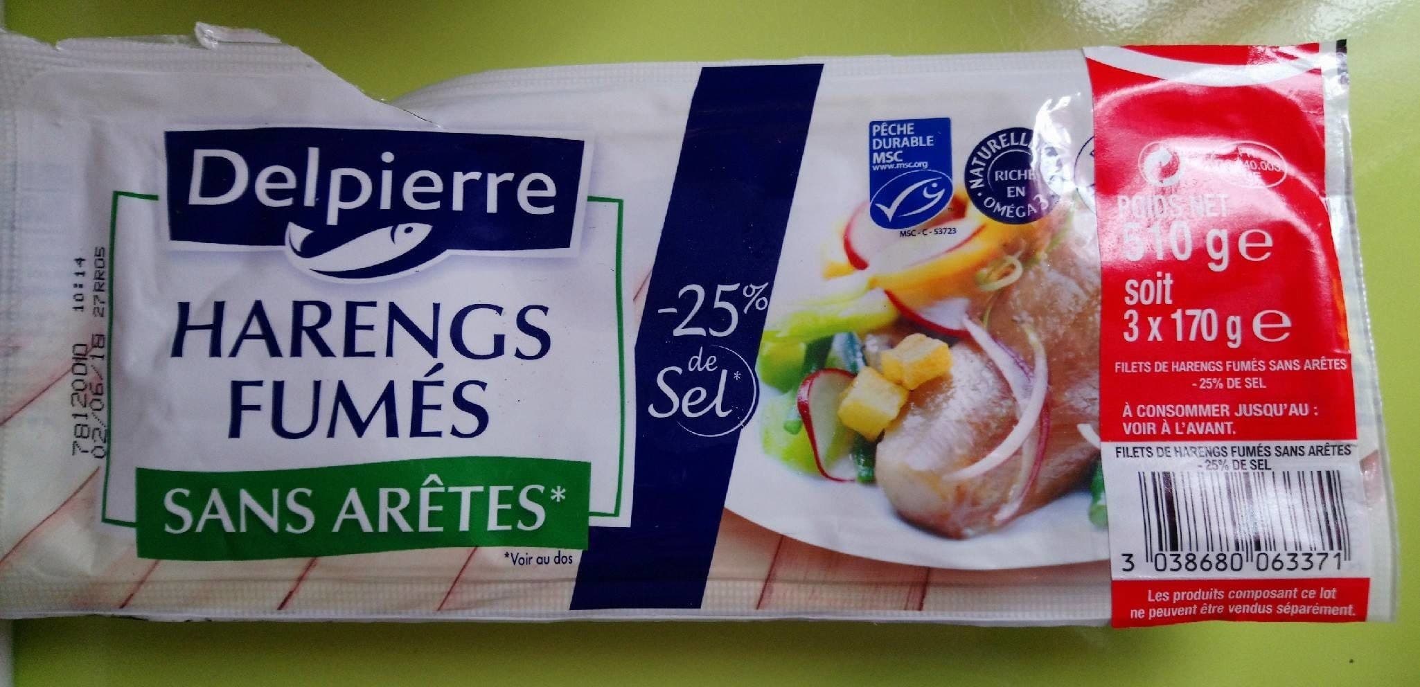 Delpierre Harengs Fumés, sans arrêtes packshot