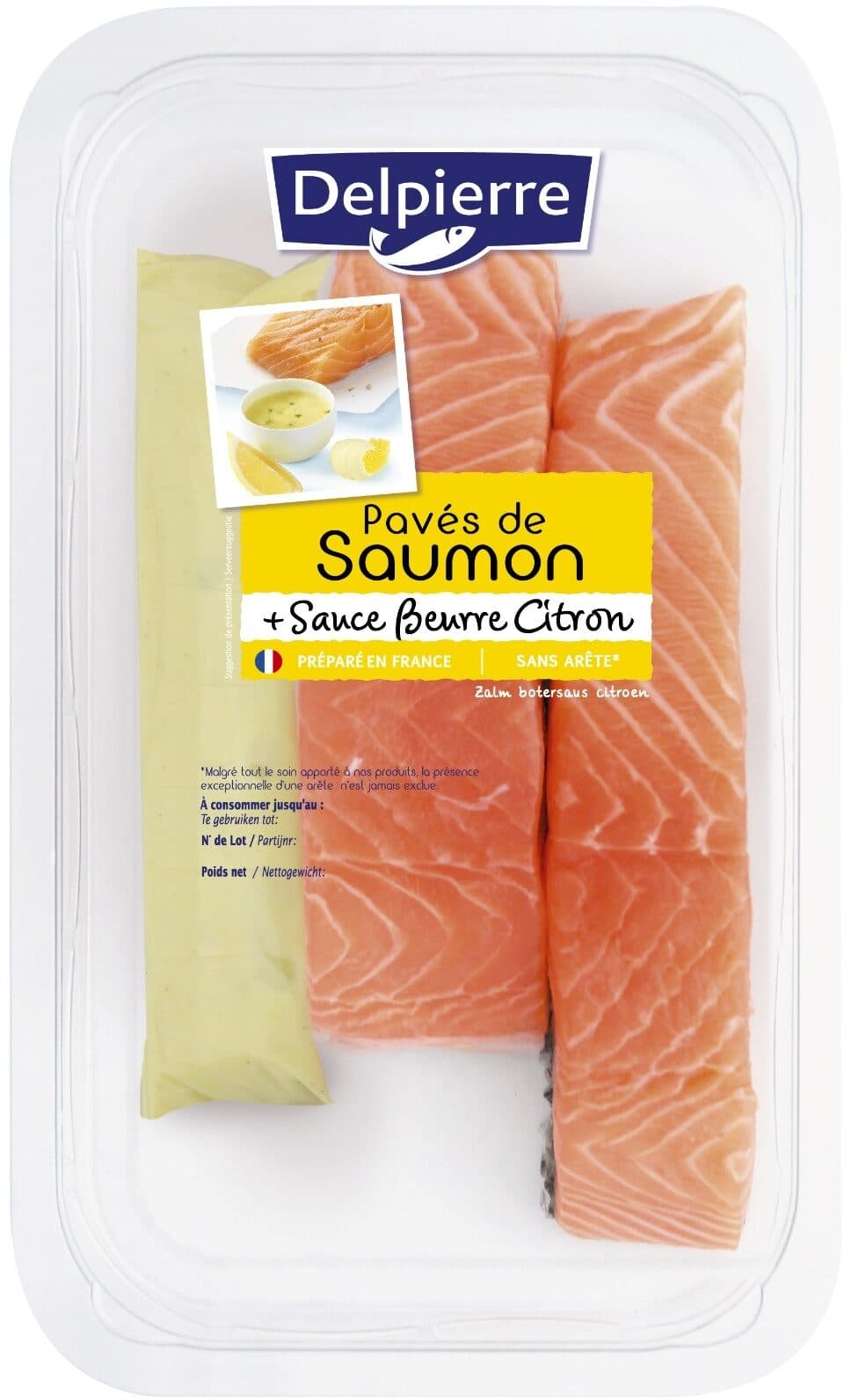 Delpierre Pavés de saumon sauce beurre citron packshot