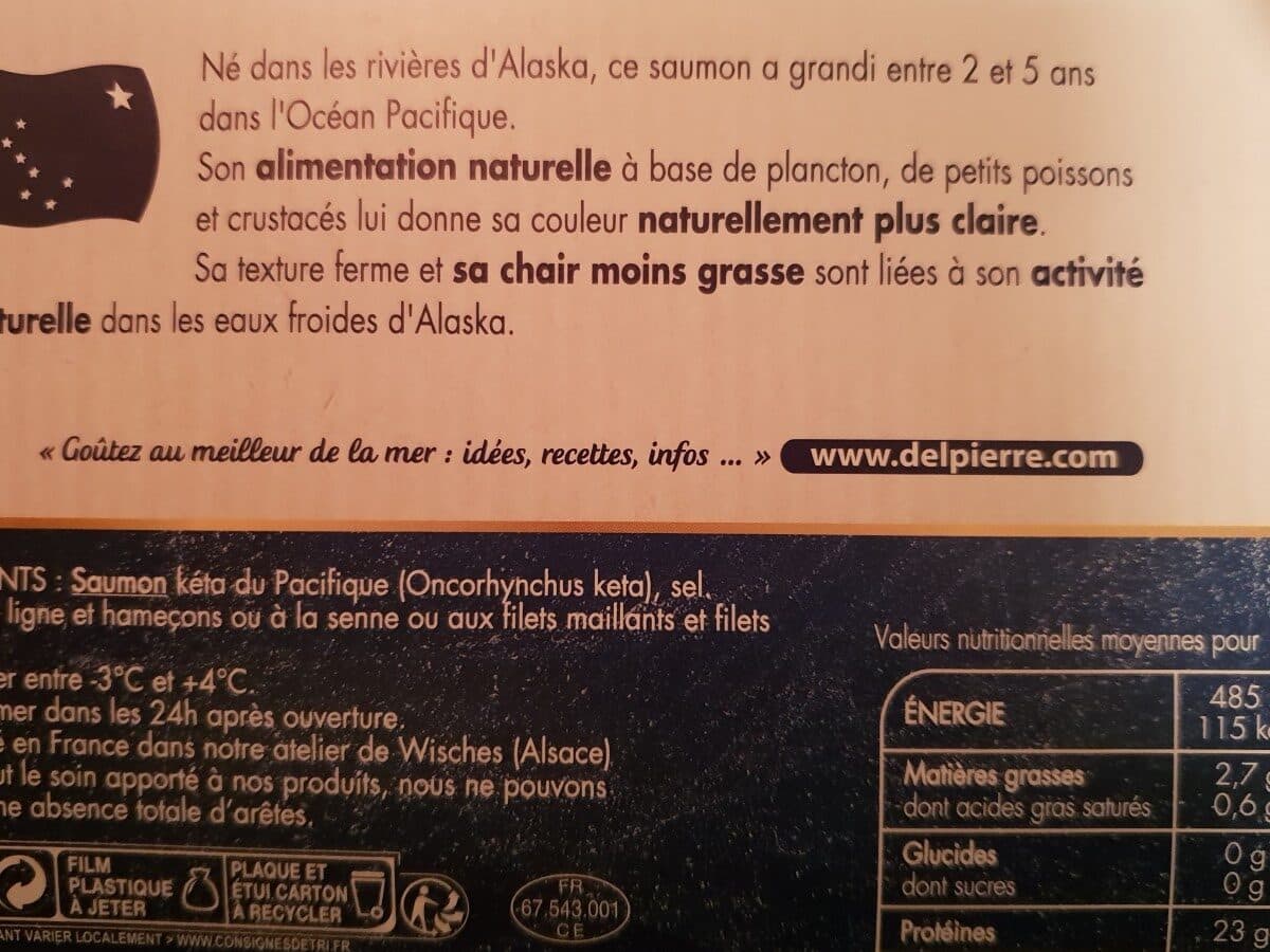 Delpierre Saumon fumé sauvage packshot