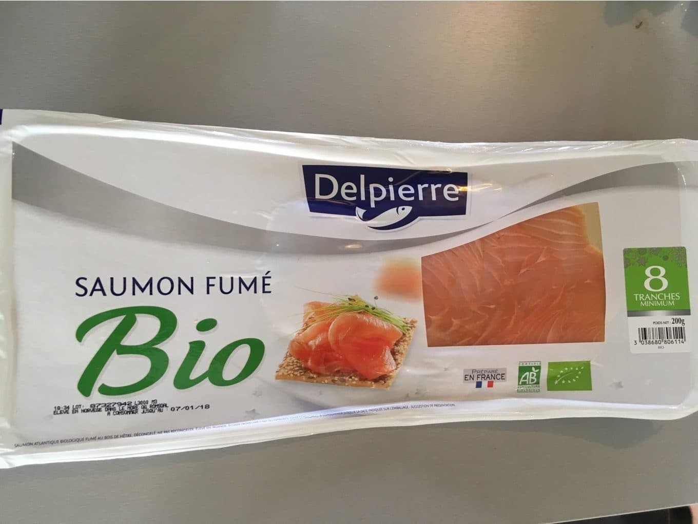 Delpierre Saumon fumé bio packshot