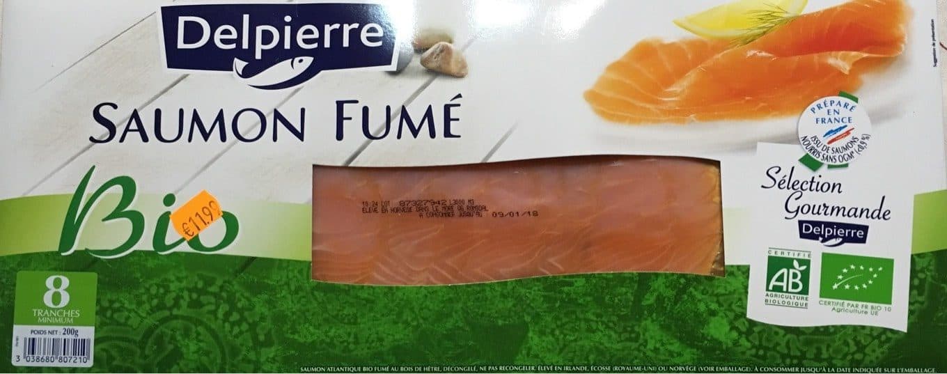 Delpierre Saumon fumé bio packshot