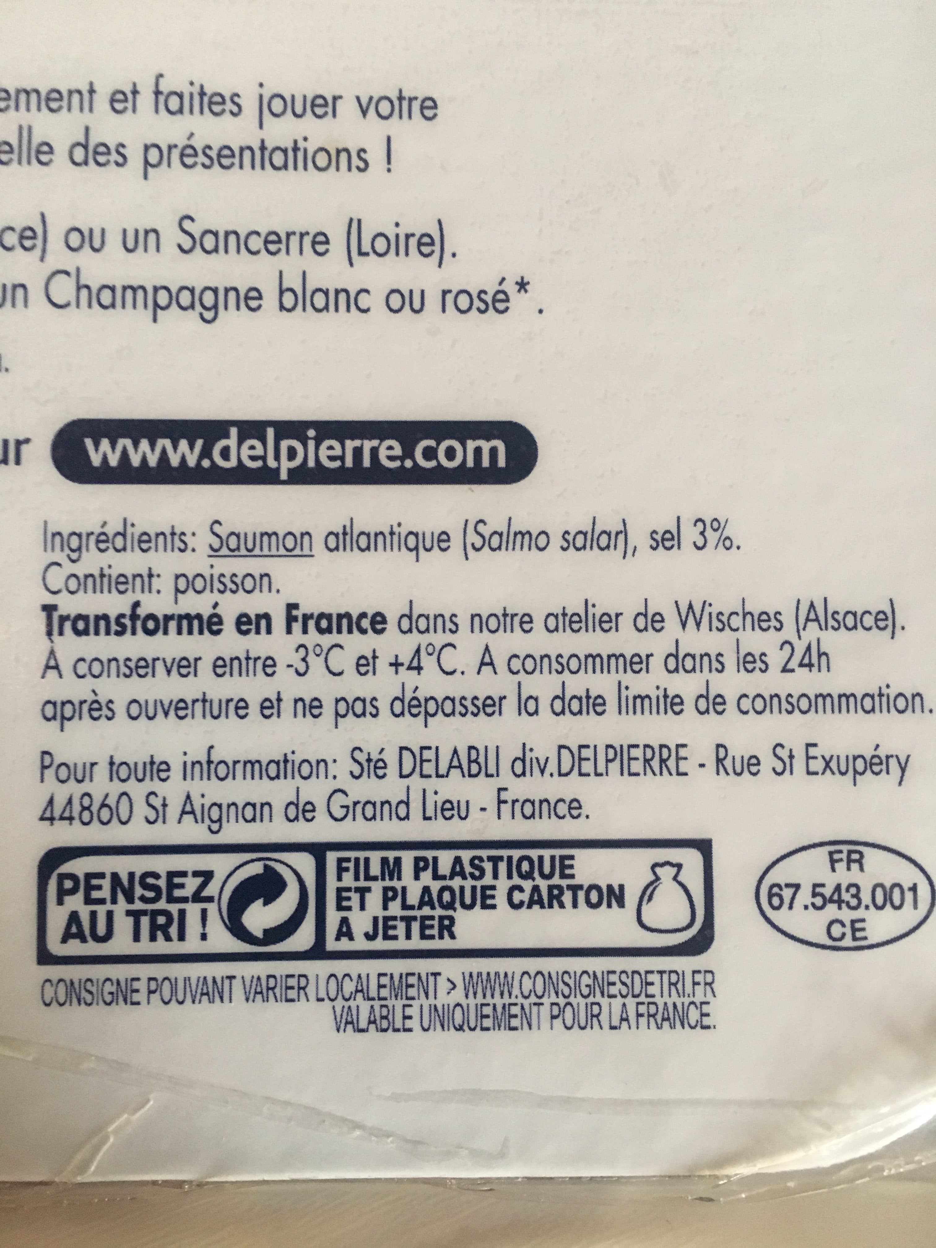 Delpietre Saumon Fumé packshot