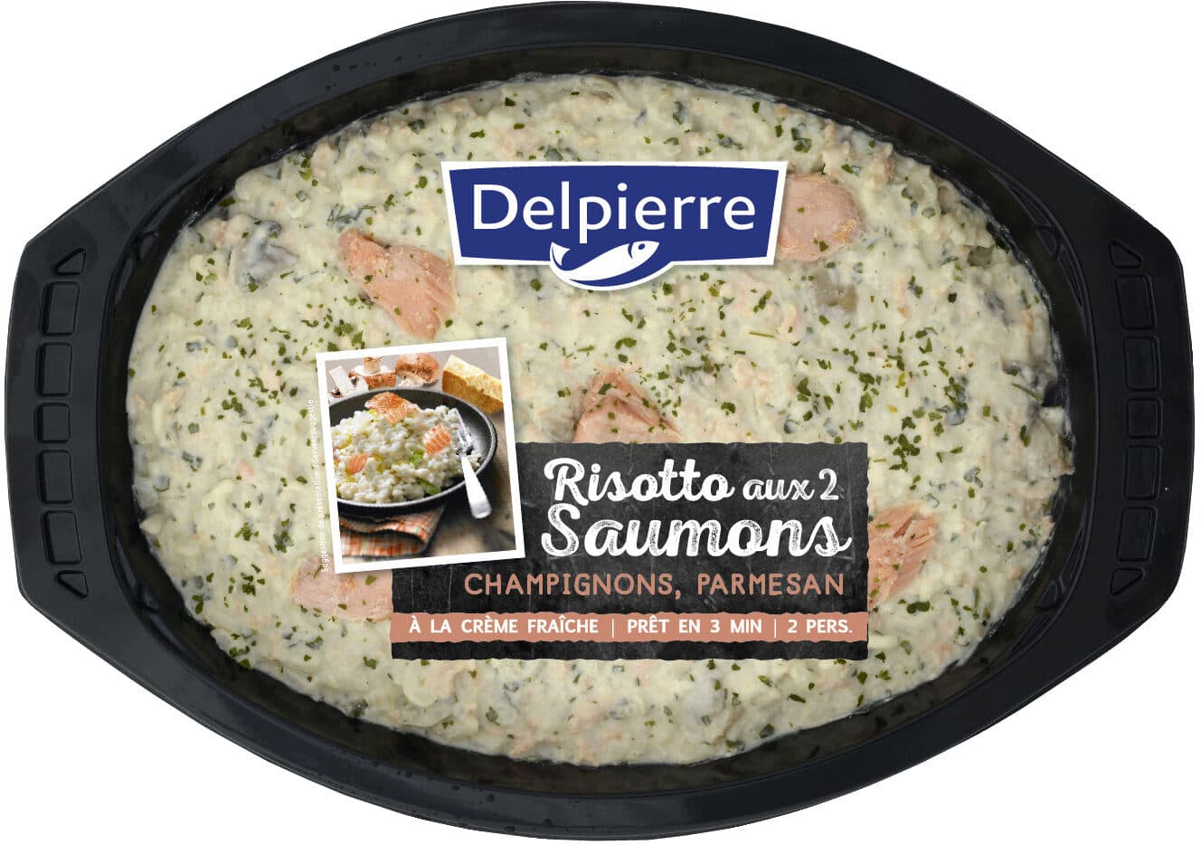 Delpierre Risotto aux 2 saumons champignon , parmesan packshot