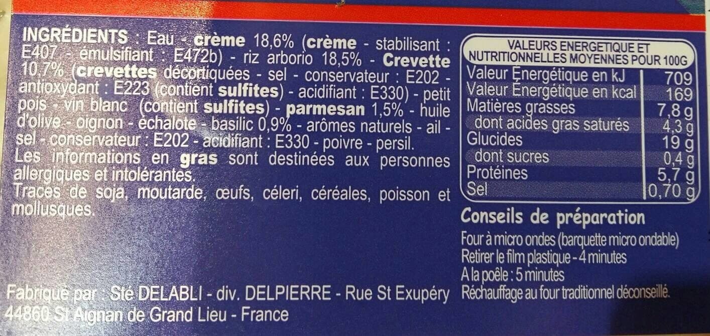 Delpierre Risotto aux crevettes packshot