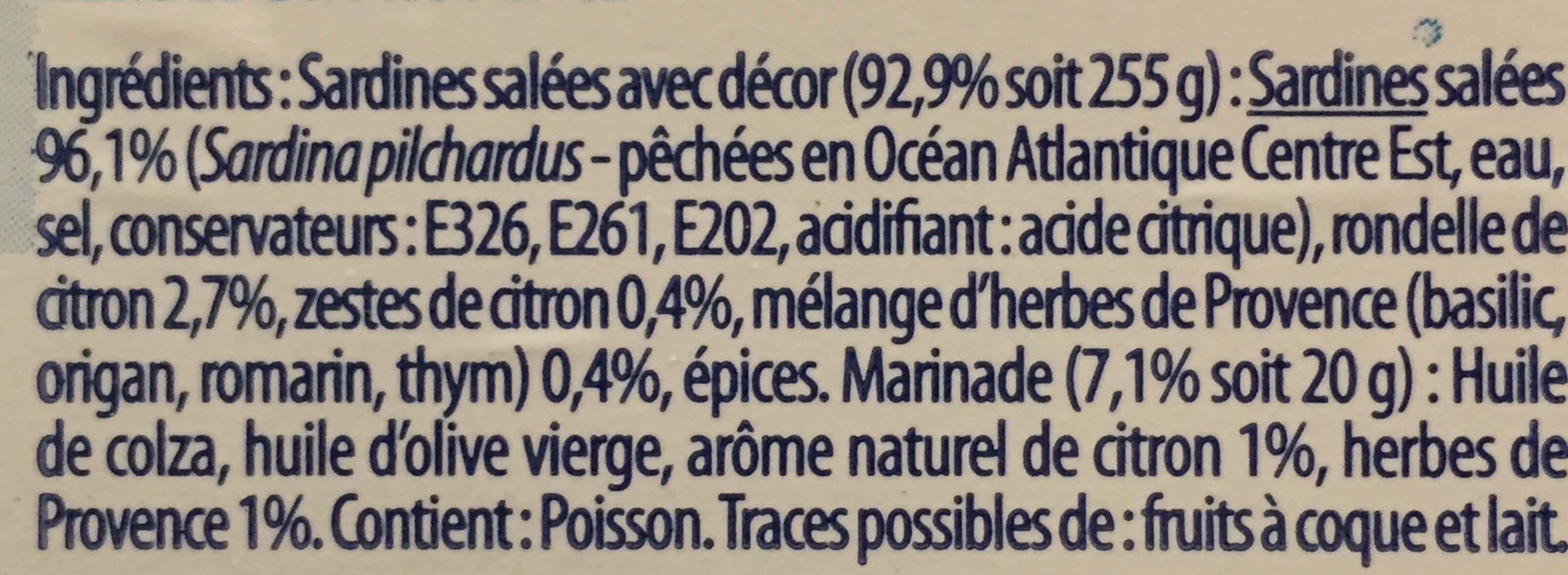 Delpierre Filets de sardines citron/herbes de provence packshot