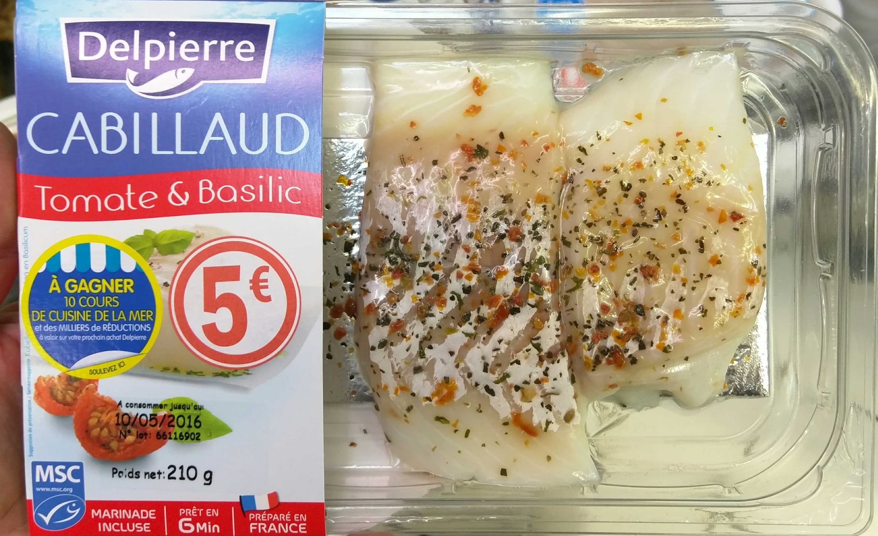 Delpierre Cabillaud Tomate & Basilic packshot