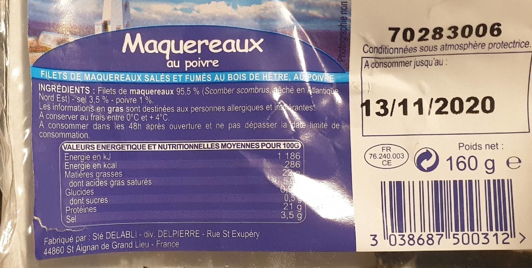 Maquereaux Au Poivre Maquereaux au poivre packshot