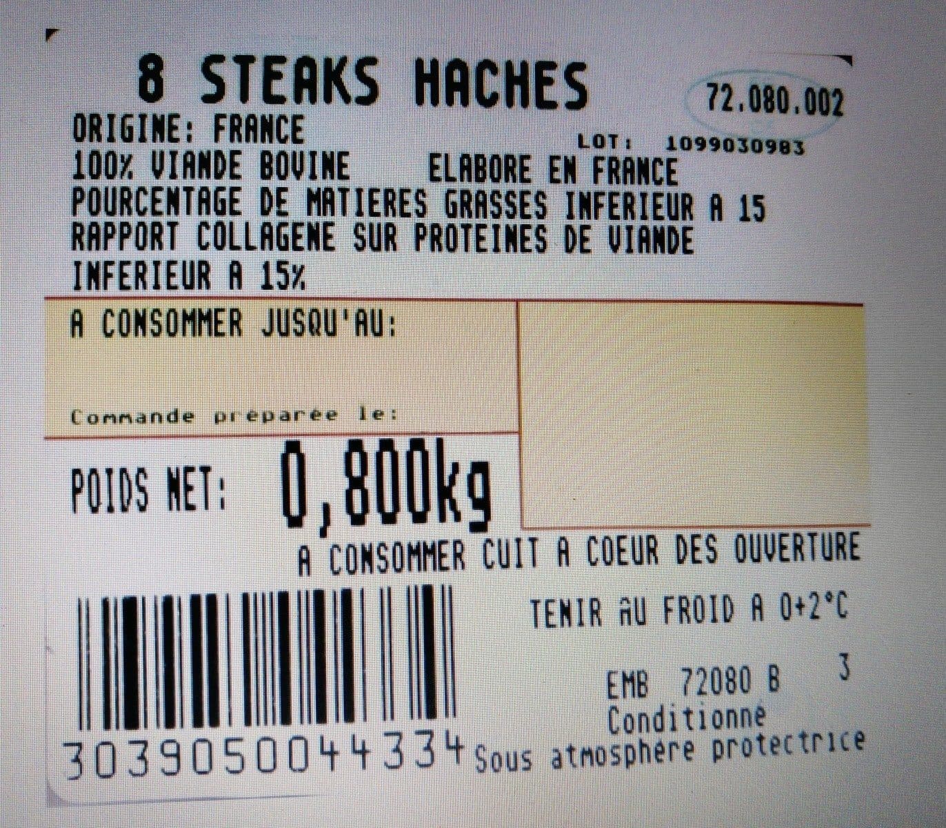 Sans marque Haché Halal packshot