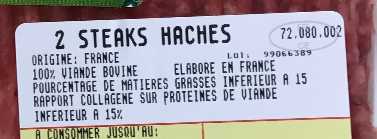Dabia 2 steaks hachés packshot