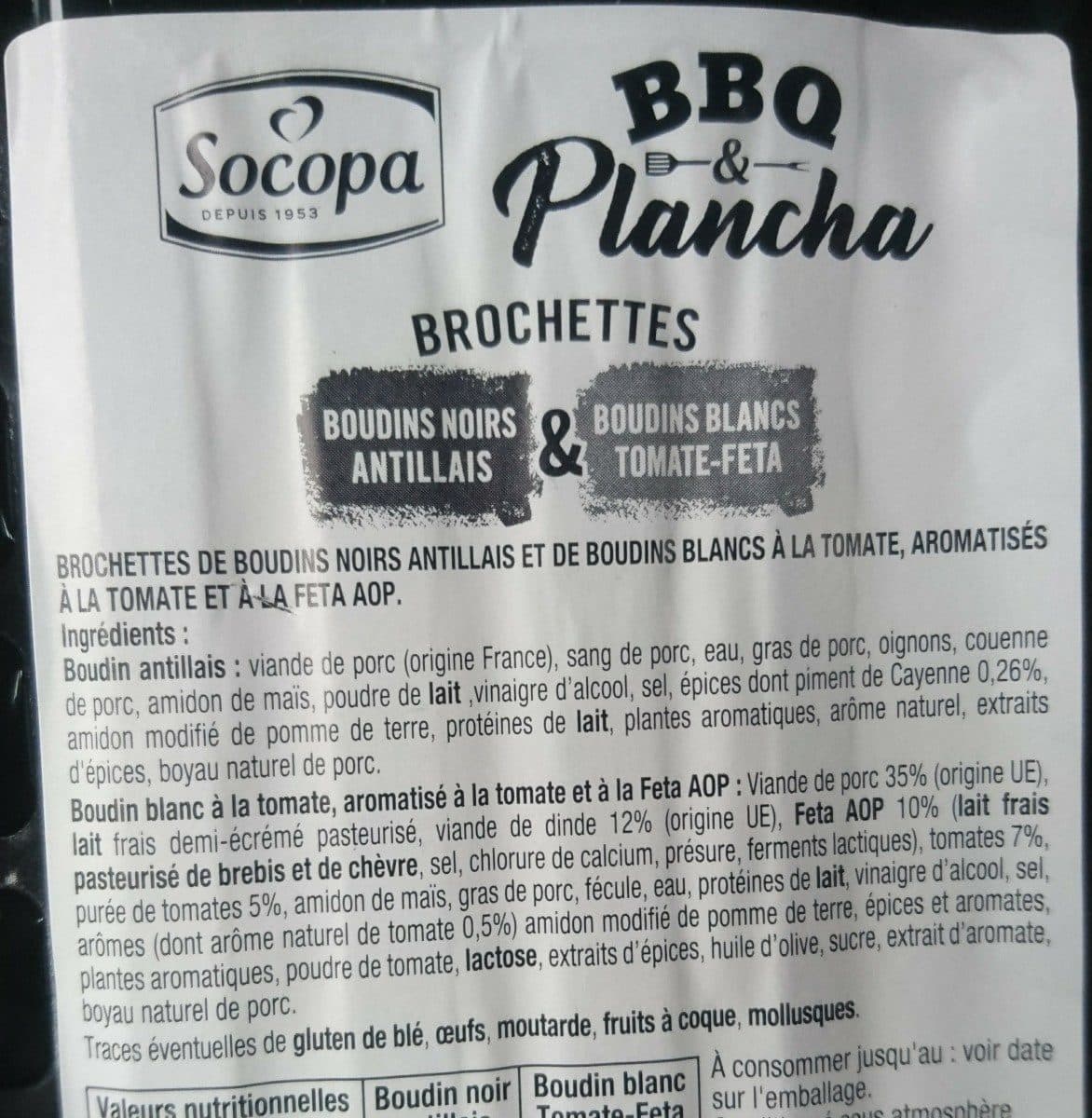 Socopa Brochettes boudin packshot