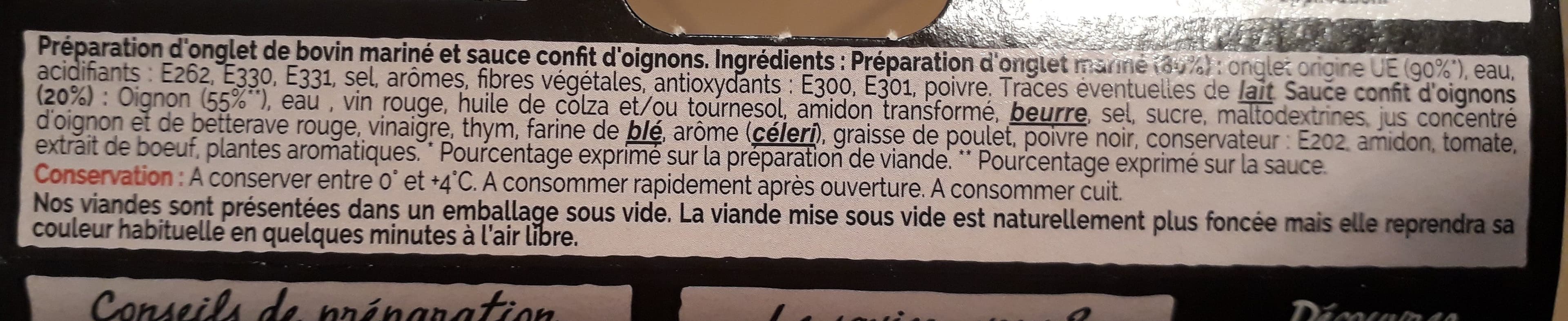 Socopa Socopa Onglets Marinés- Onglets De Boeuf Marinés Et Leur Confit D'oignons 2 x 120 g packshot