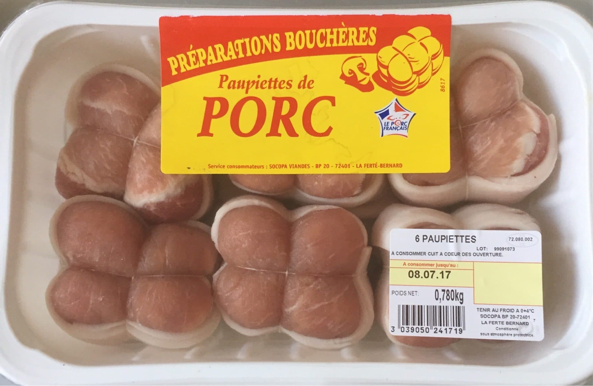 Socopa Viandes Paupiettes de Porc packshot
