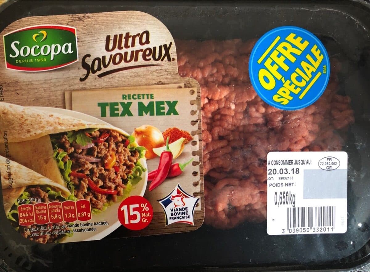 Socopa Viande haché tex mex packshot