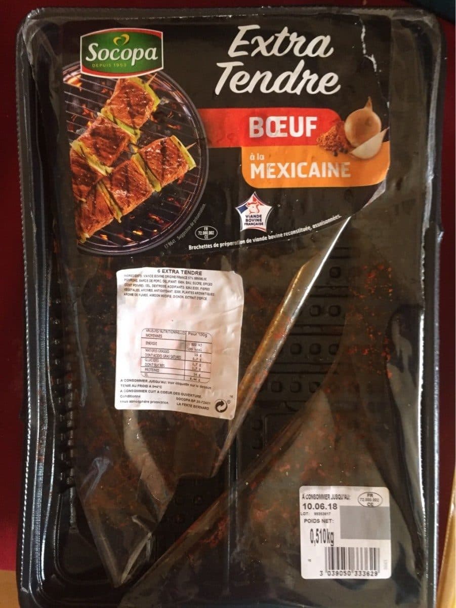 Socopa Boeuf à la mexicaine packshot