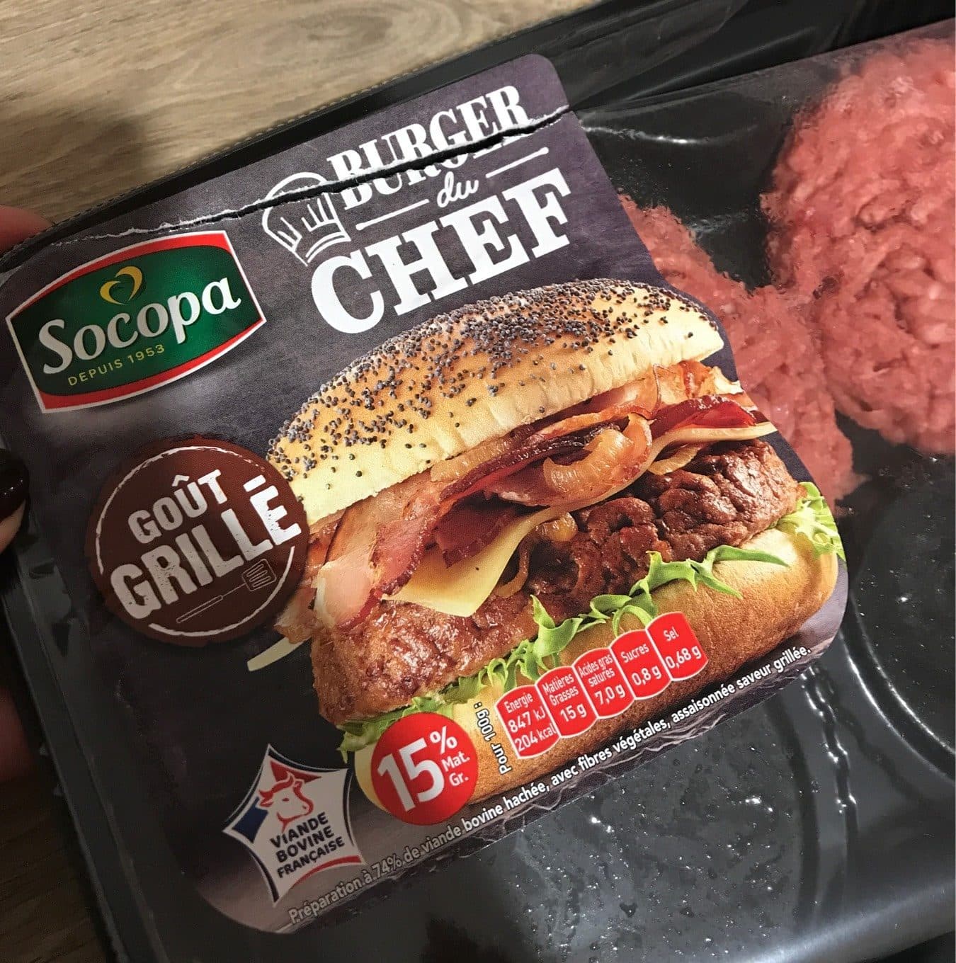 Socopa Burger du chef packshot