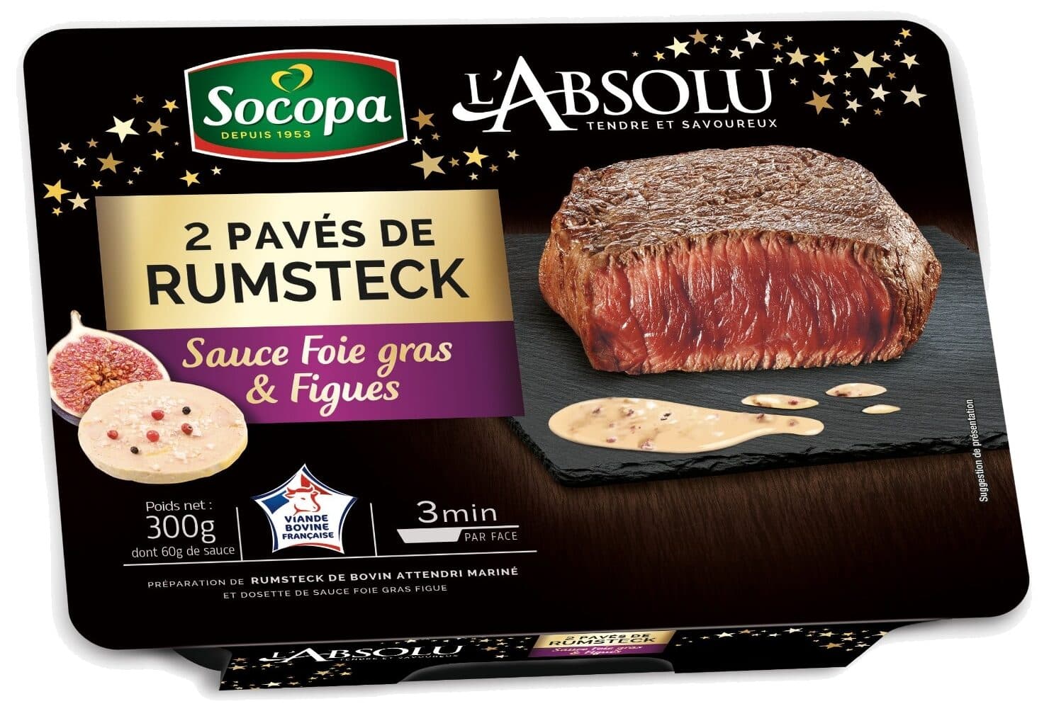 Socopa Pavé rumsteck sauce foie gras et figue packshot
